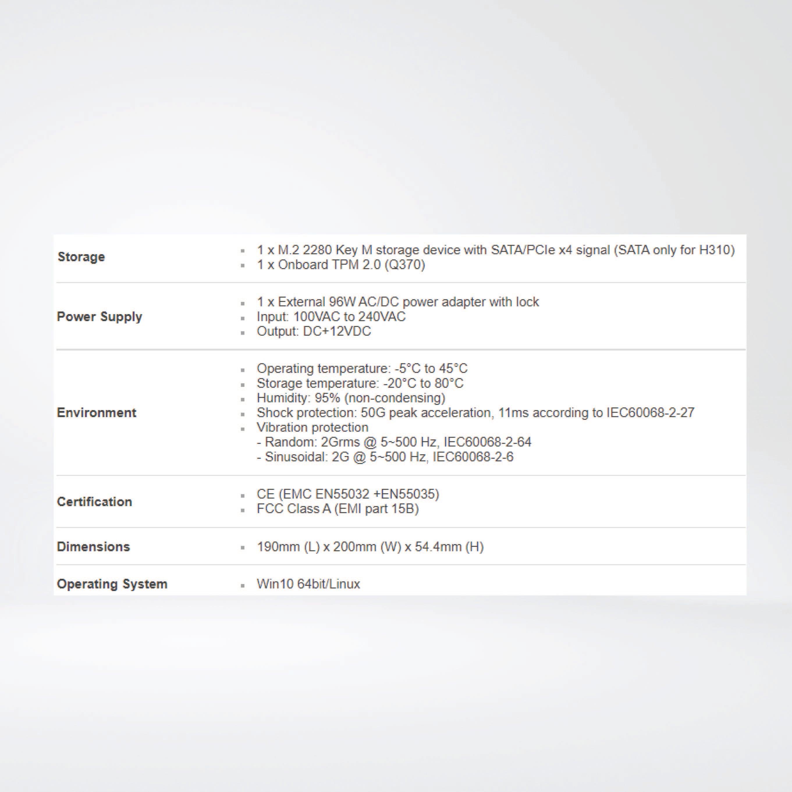 Neu-X300-H310 8th Generation Intel® Core™ processor slim and fanless system with PCH H310 - Riverplus