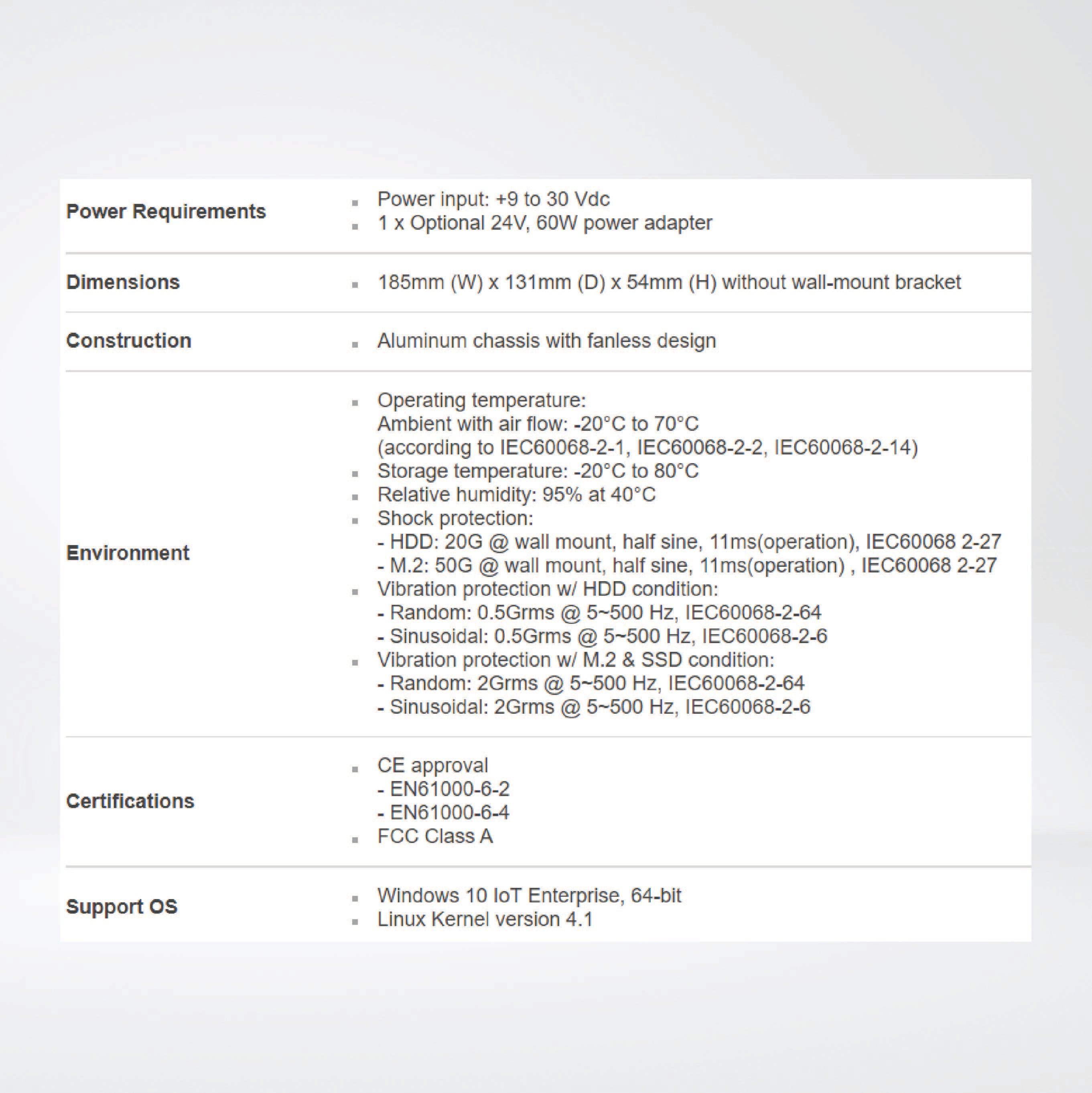 NISE 107-E3930 Intel Atom® x5-E3930 Dual Core Fanless System - Riverplus