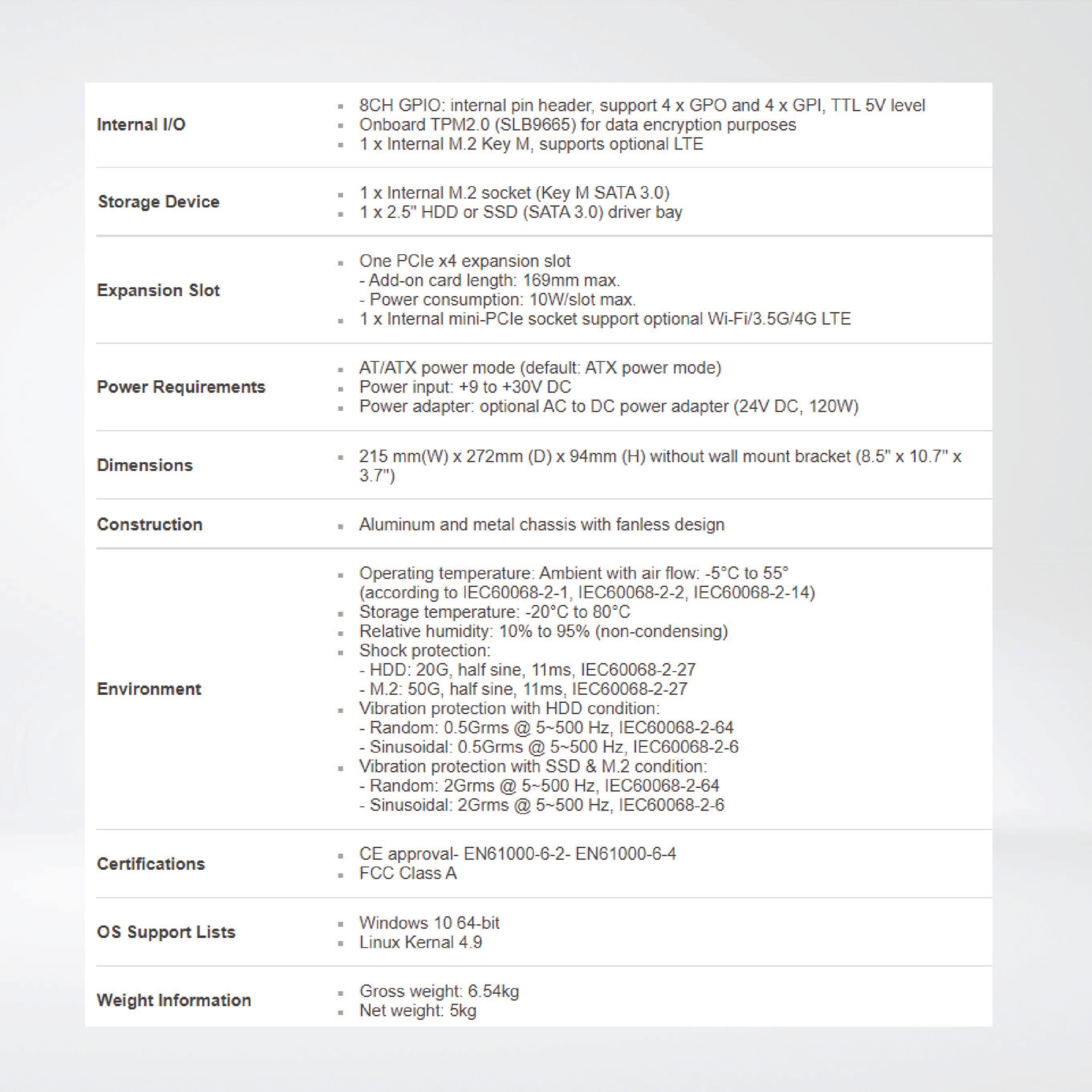 NISE 3900E-H310 8th Generation Intel® Core™ i7 Fanless System with Expansion - Riverplus