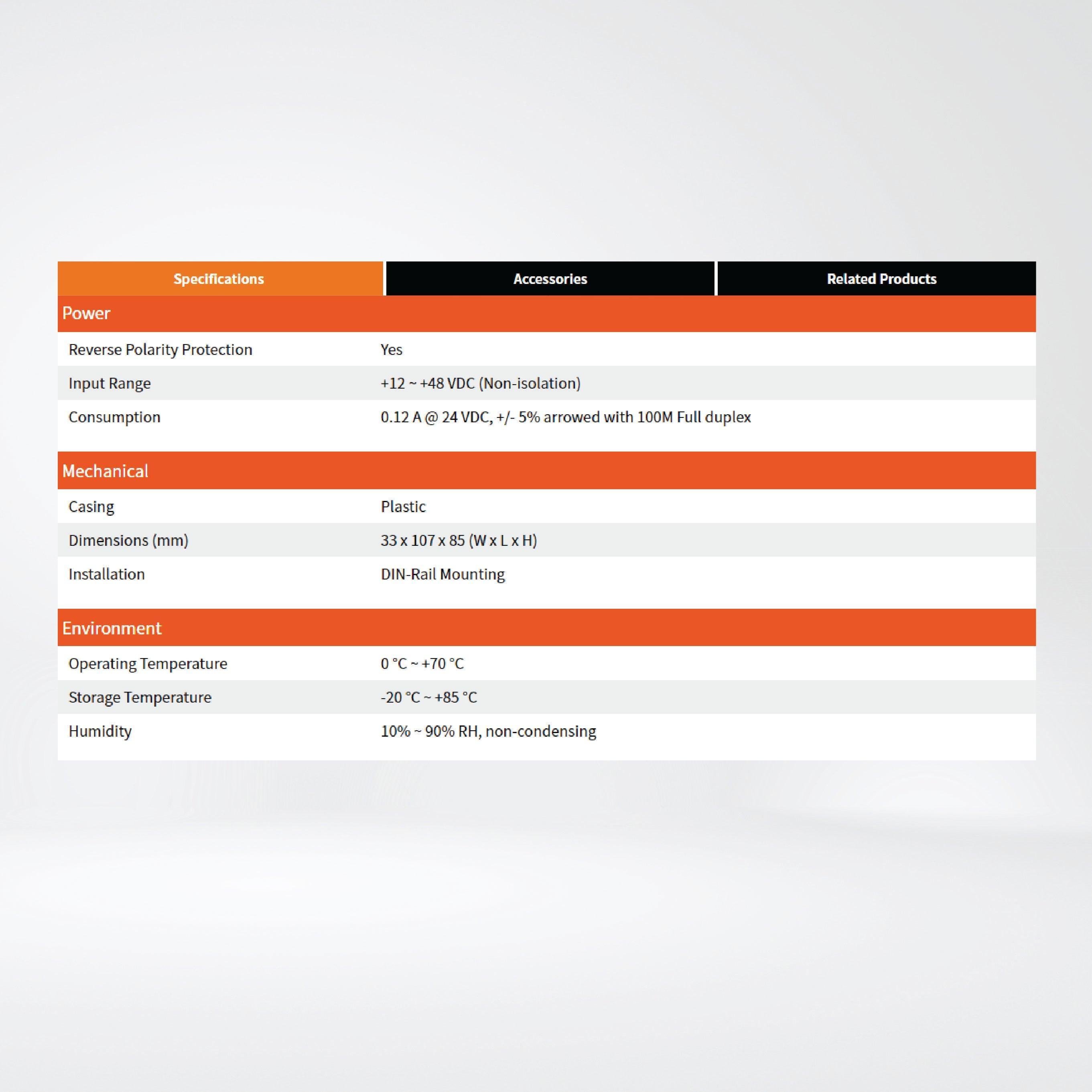 NS-200WDM-B Industrial Single-Strand 10/100 Base-T(X) to 100 Base-FX - Riverplus