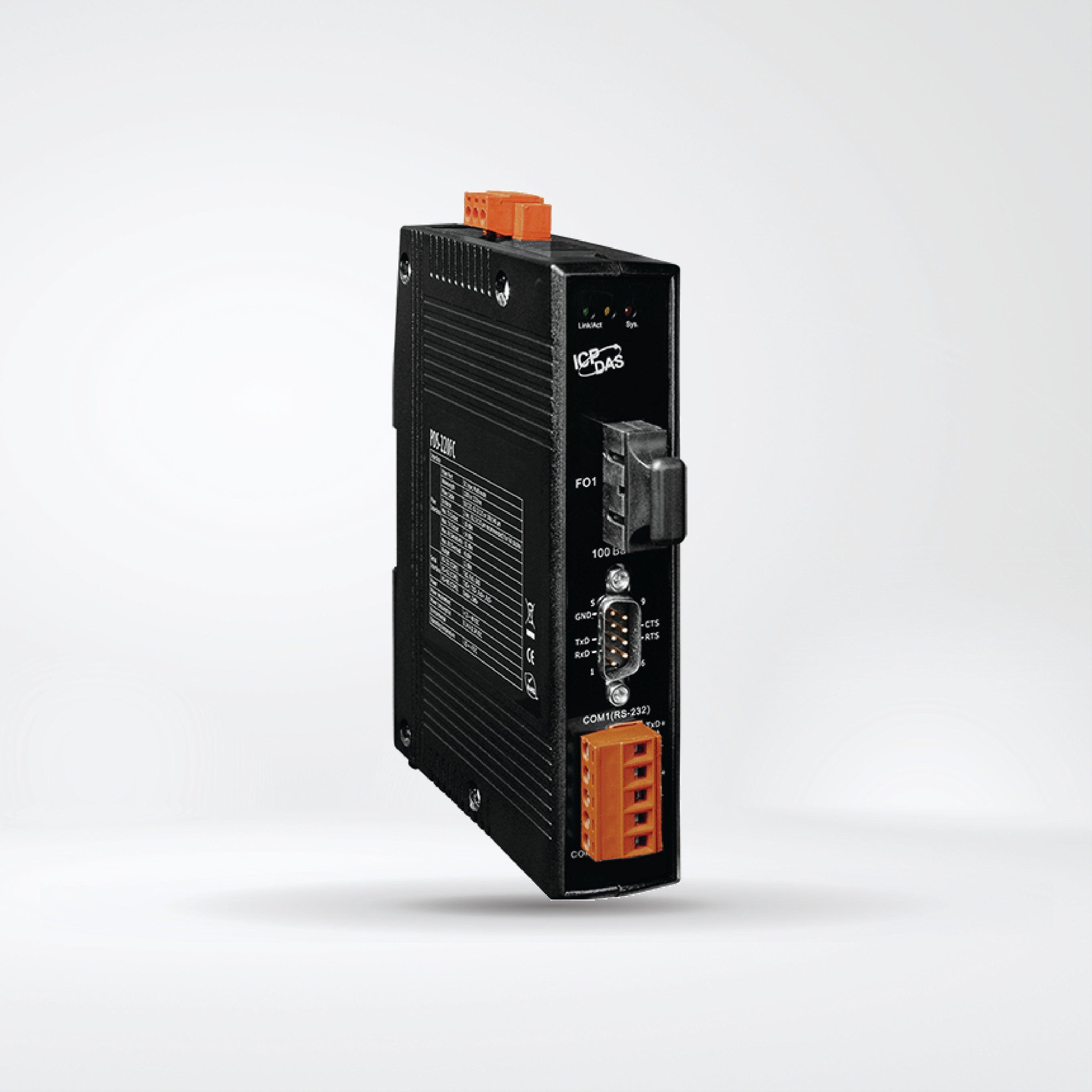 PDS-220FC Programmable (1x RS-232 and 1x RS-422/485) Serial-to-Fiber Device Server - Riverplus