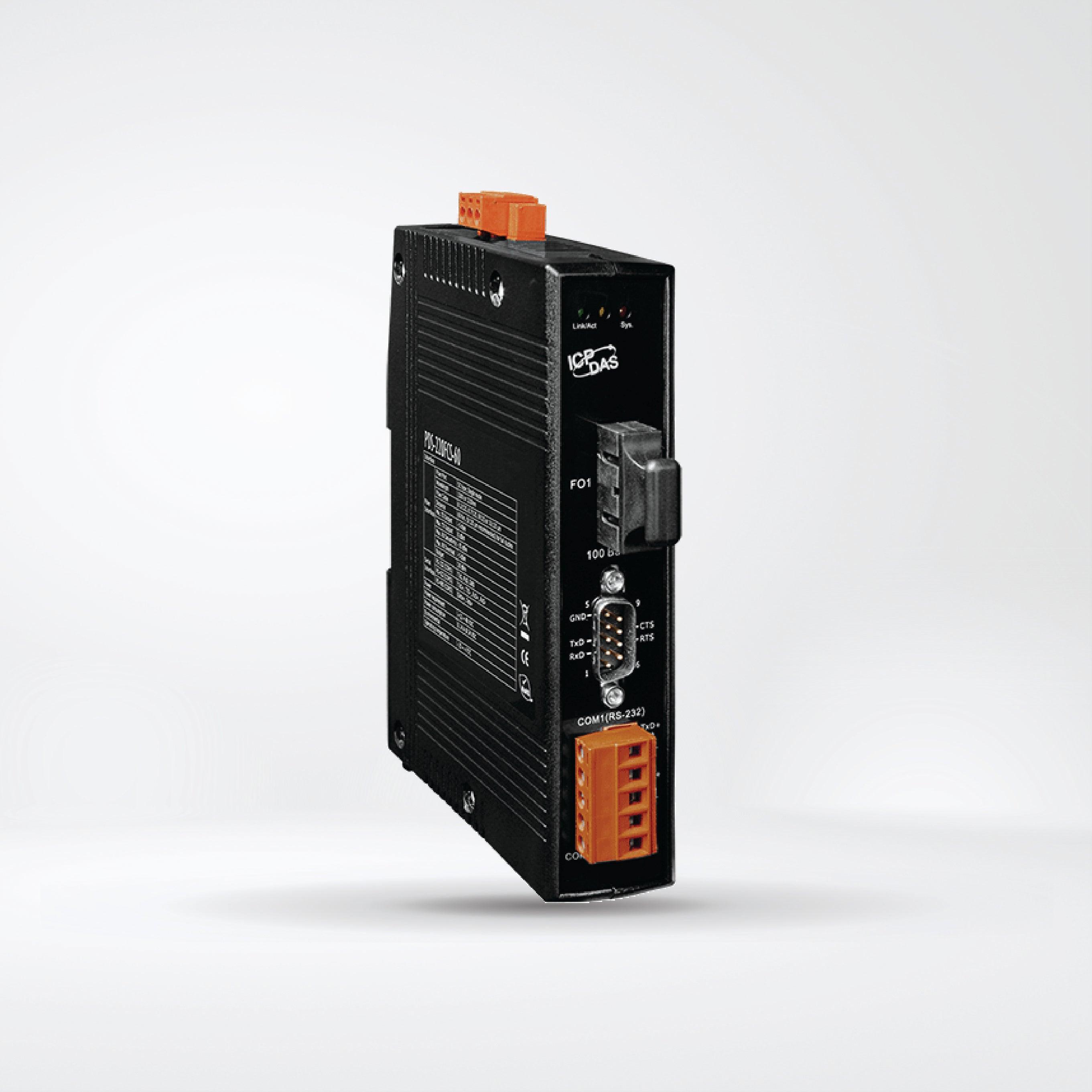 PDS-220FCS-60 Programmable (1x RS-232 and 1x RS-422/485) Serial-to-Fiber Device Server - Riverplus