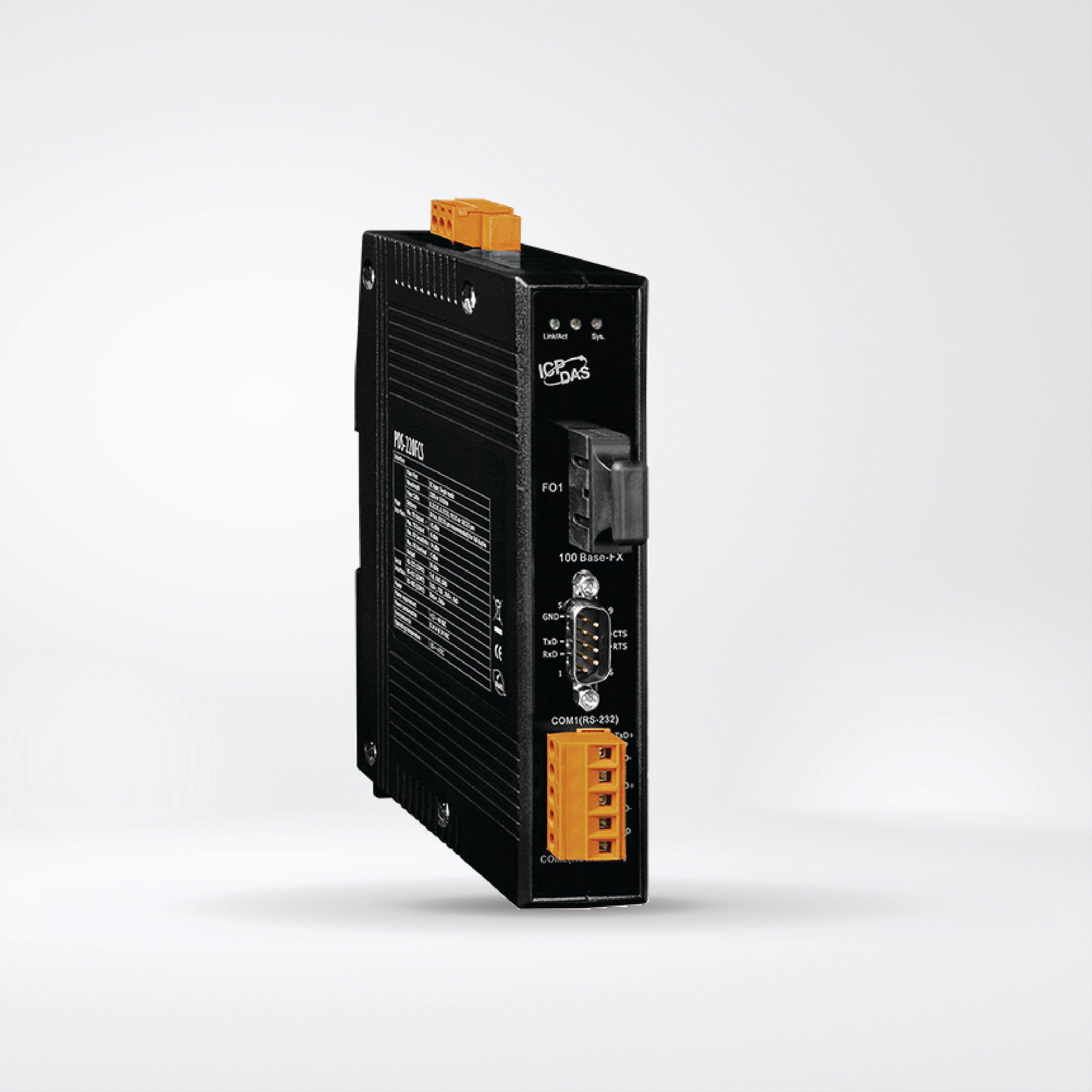 PDS-220FCS Programmable (1x RS-232 and 1x RS-422/485) Serial-to-Fiber Device Server - Riverplus