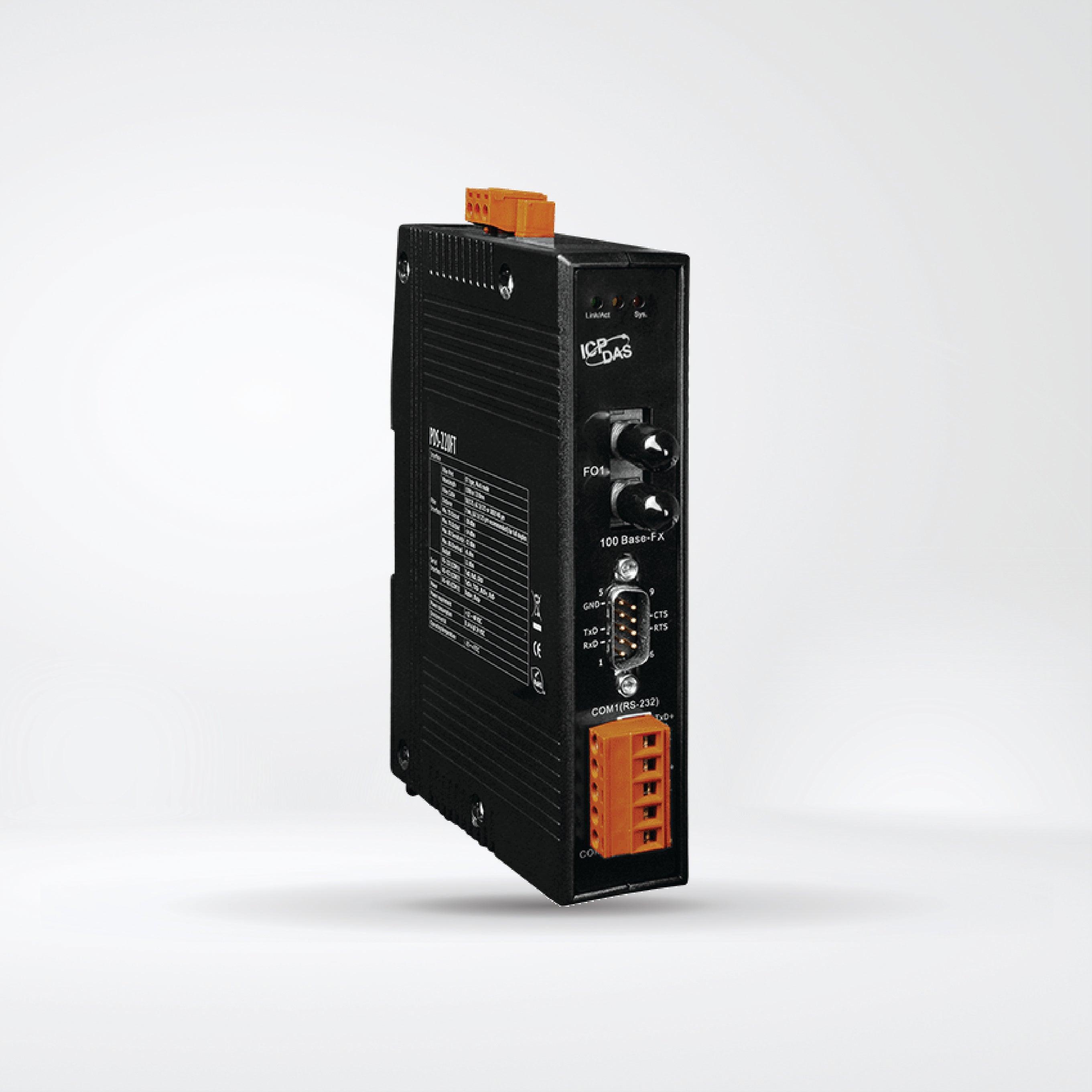 PDS-220FT Programmable (1x RS-232 and 1x RS-422/485) Serial-to-Fiber Device Server - Riverplus