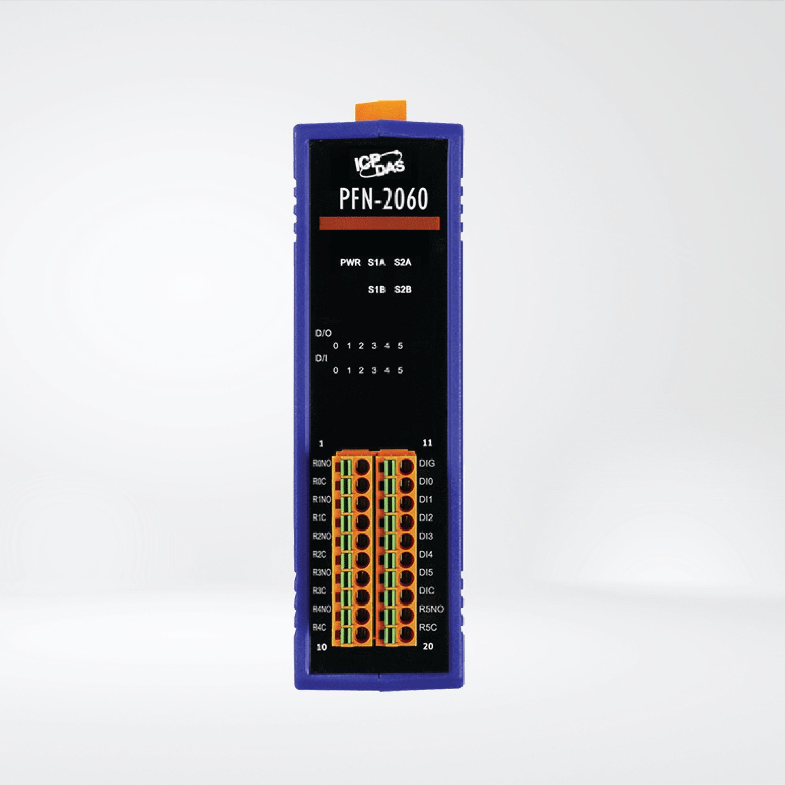 PFN-2060 PROFINET I/O Module (Isolated 6-ch DI & 6-ch Relay Output) - Riverplus