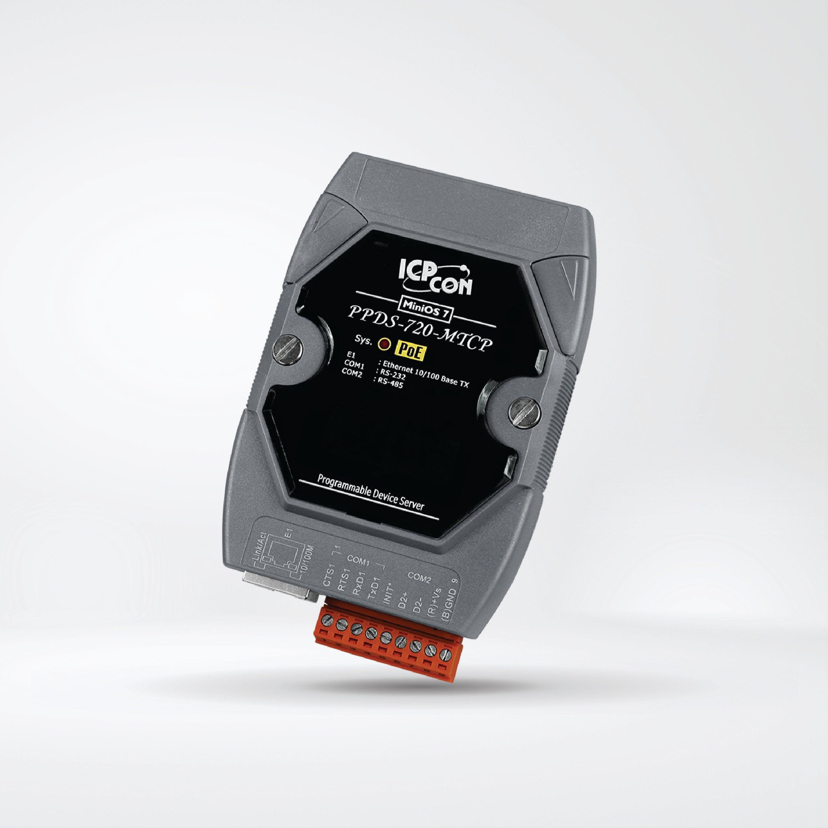 PPDS-720-MTCP Programmable (1x RS-232 and 1x RS-485) Serial-to-Ethernet Device Server - Riverplus