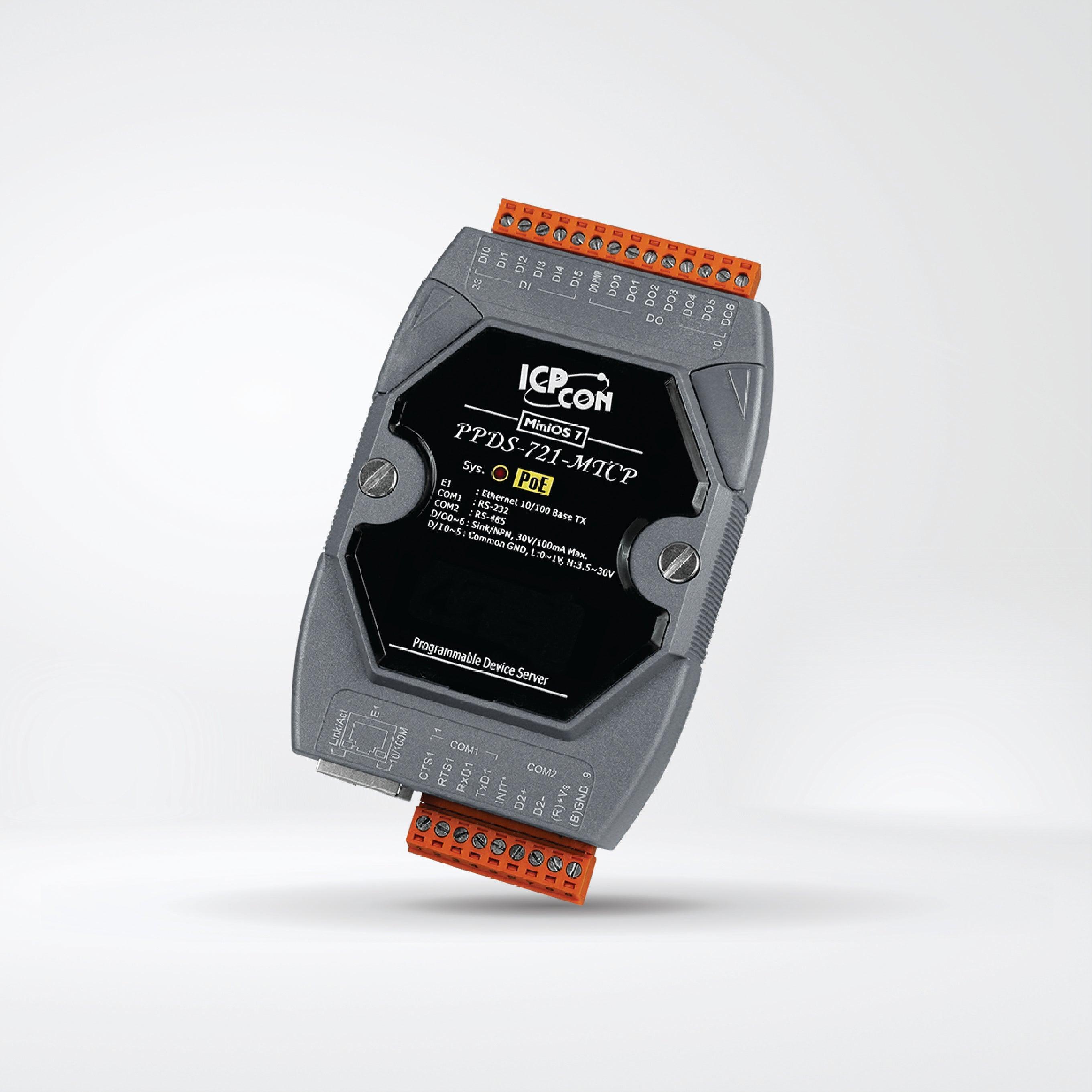 PPDS-721-MTCP Programmable (1x RS-232 and 1x RS-485) Serial-to-Ethernet Device Server - Riverplus