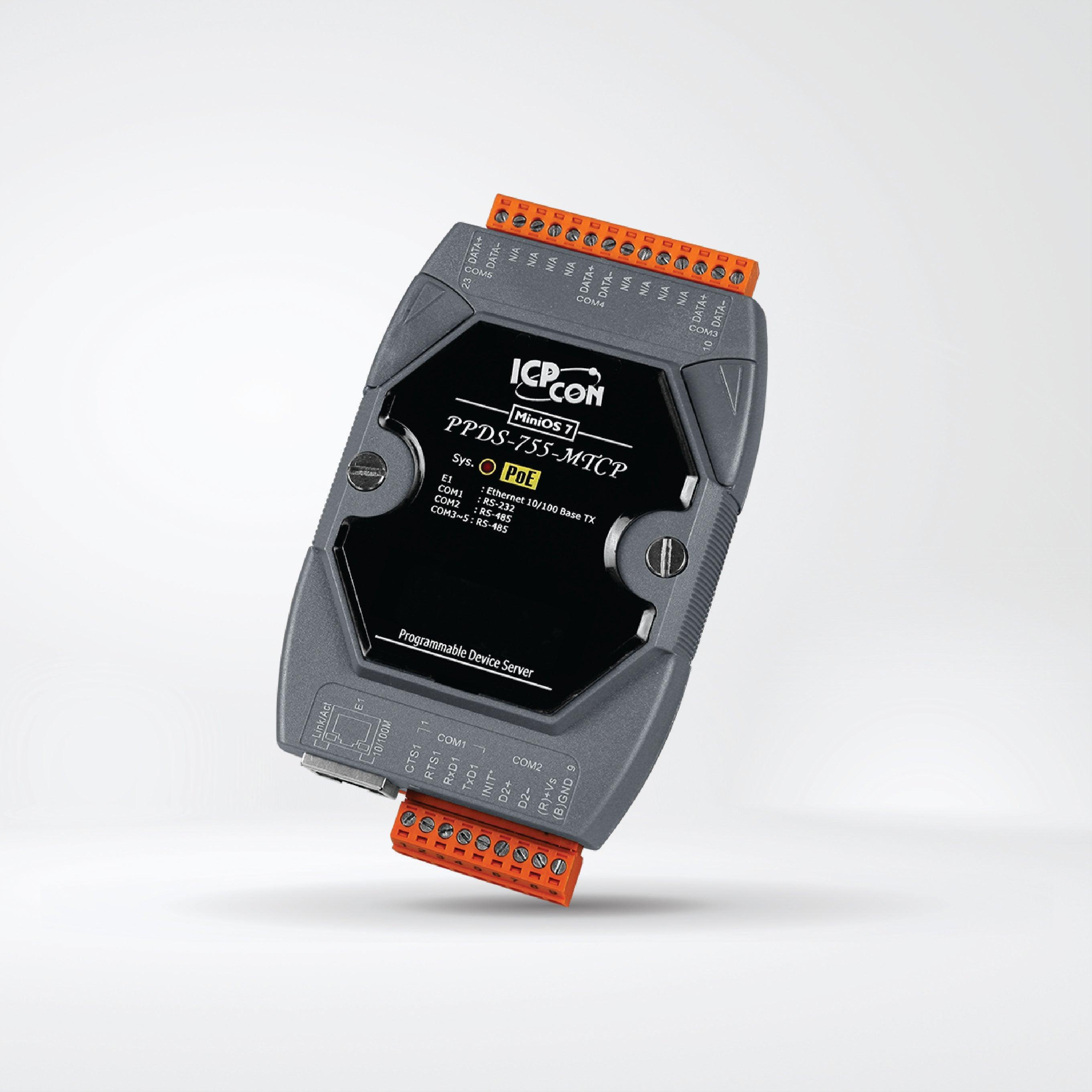 PPDS-755-MTCP Programmable (1x RS-232 and 4x RS-485) Serial-to-Ethernet Device Server - Riverplus