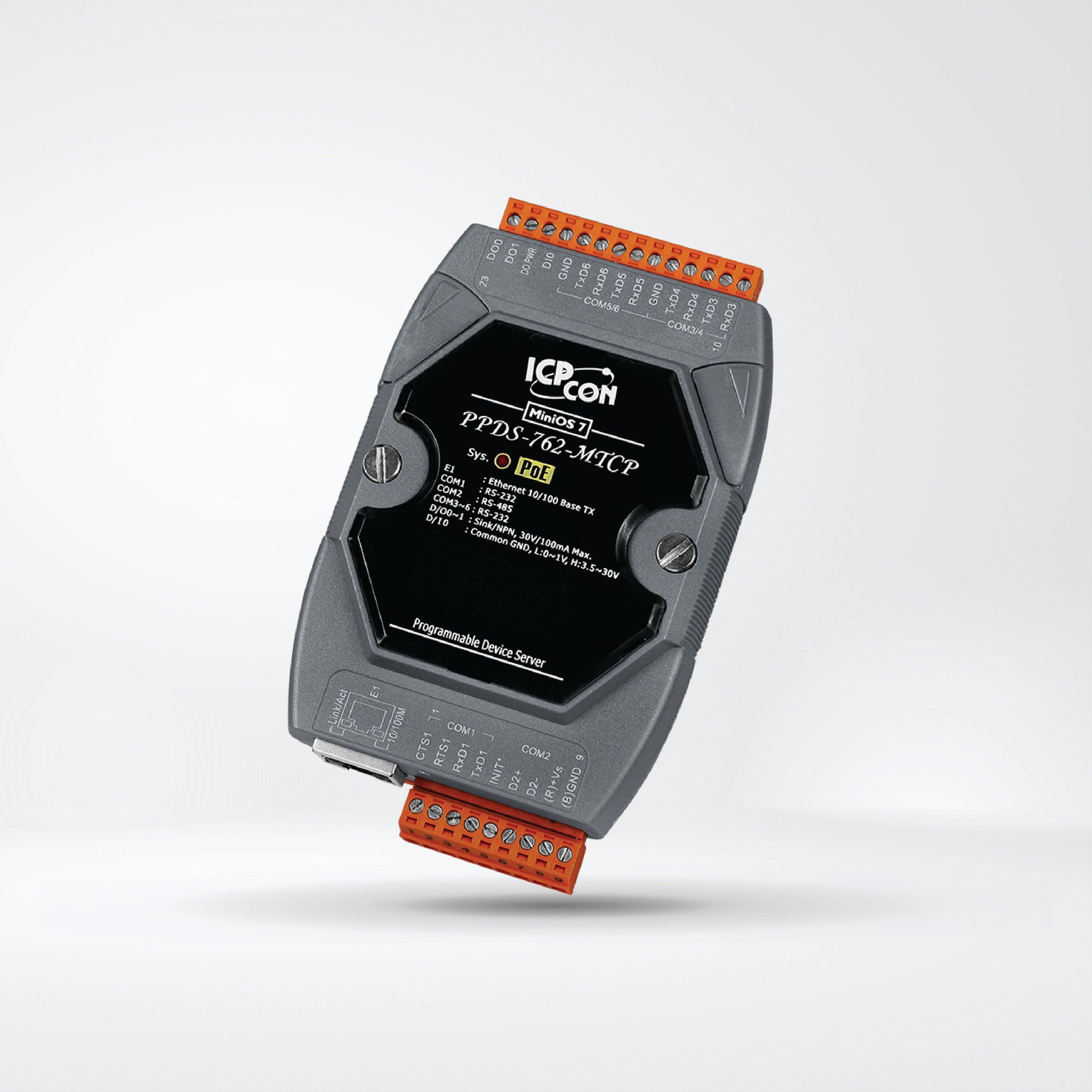 PPDS-762-MTCP Programmable (5x RS-232 and 1x RS-485) Serial-to-Ethernet Device Server - Riverplus