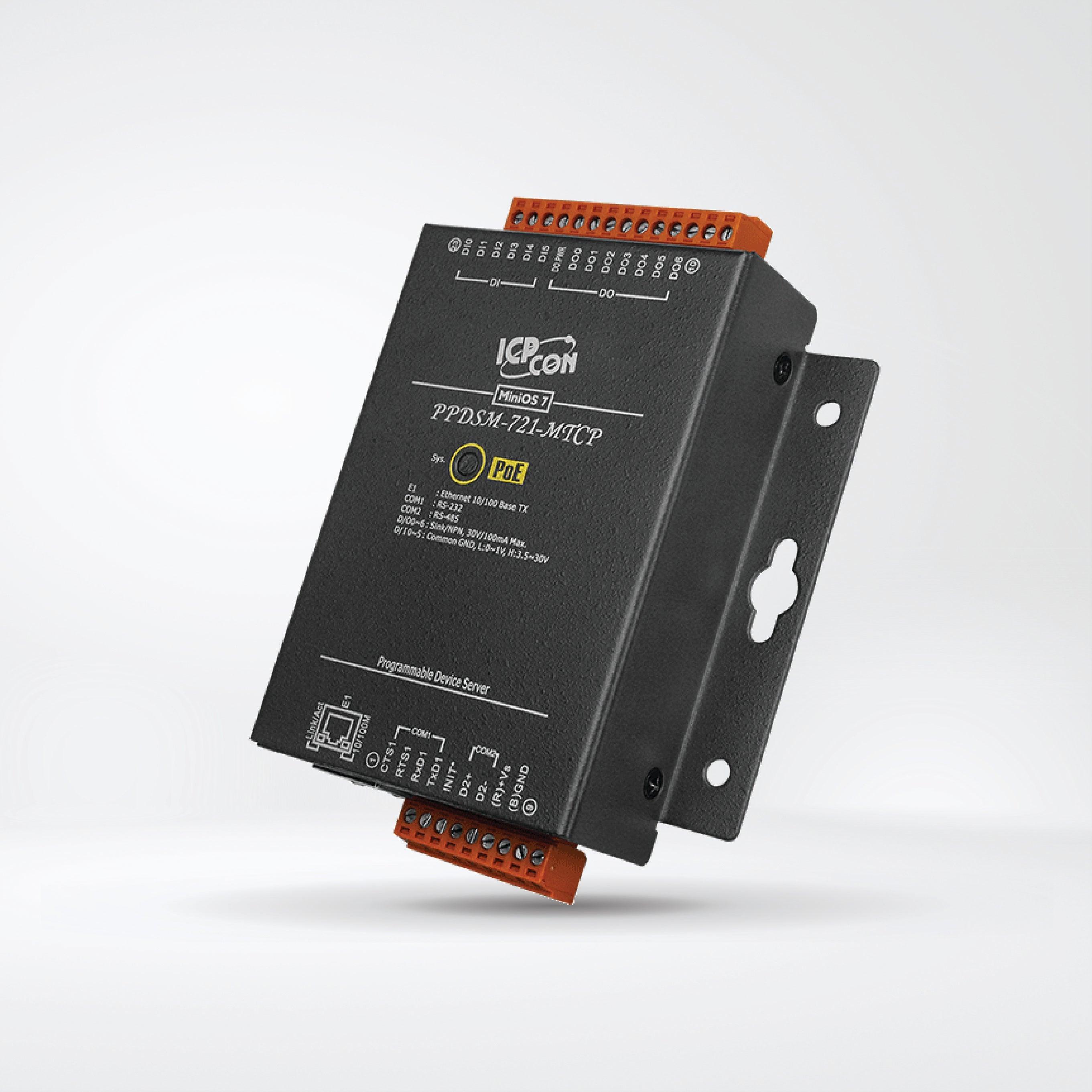 PPDSM-721-MTCP Programmable (1x RS-232 and 1x RS-485) Serial-to-Ethernet Device Server - Riverplus