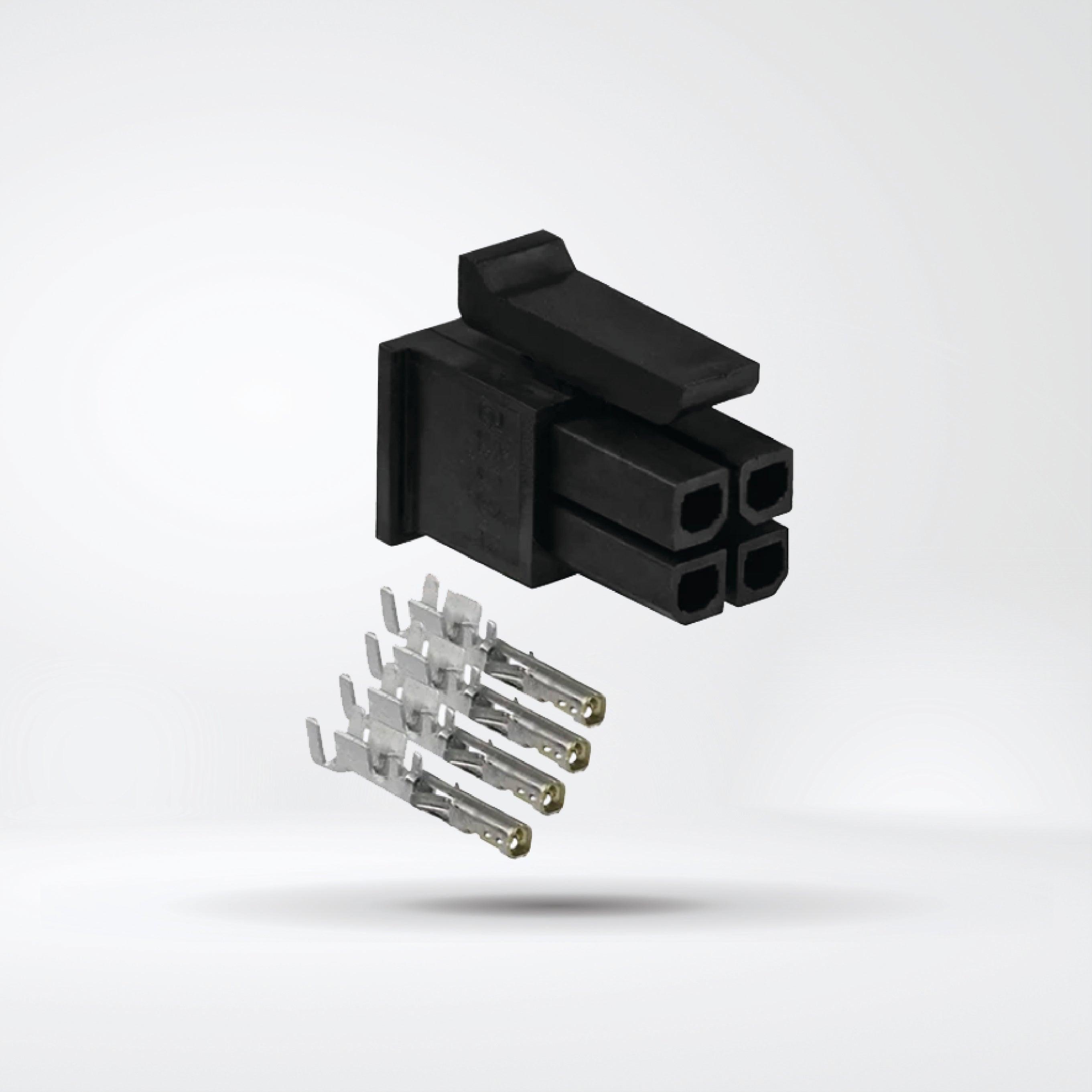 PR4MK04K 4-PIN PLUG WITH CONTACT TERMINALS - Riverplus