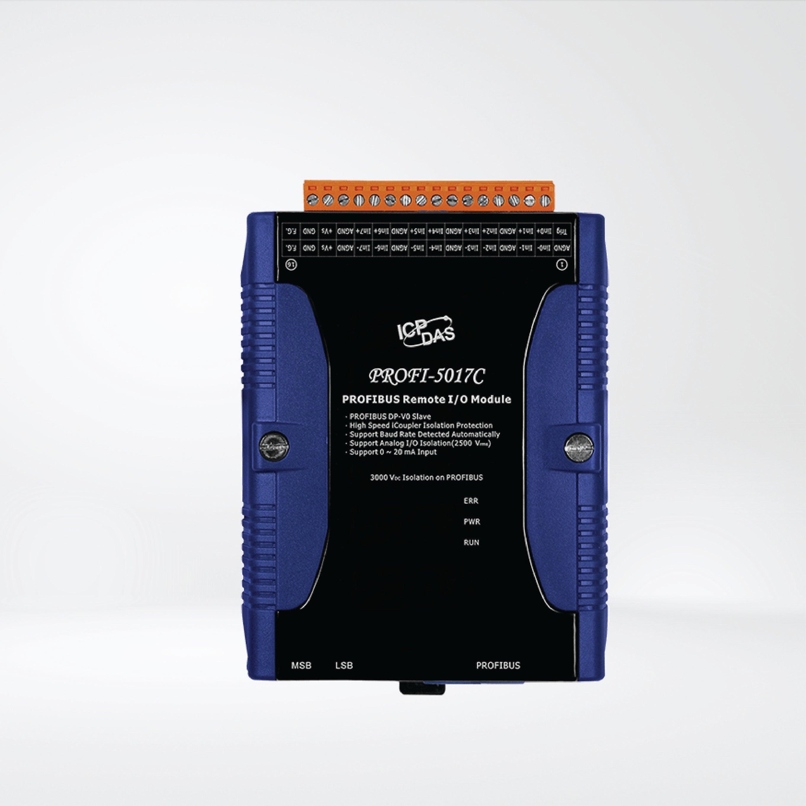 PROFI-5017C PROFIBUS Remote I/O Module (8-channel Isolated Analog Current Input) - Riverplus