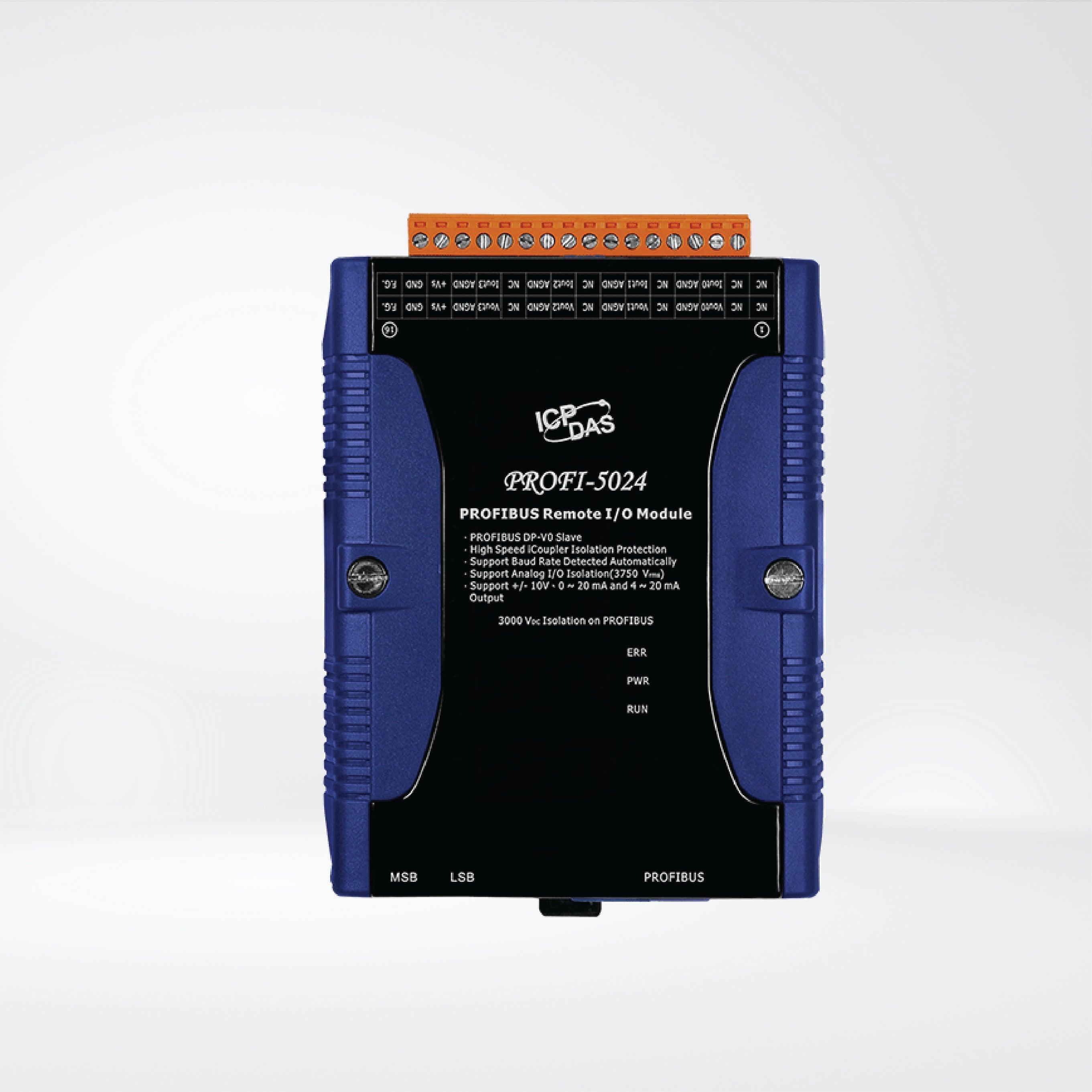 PROFI-5024 PROFIBUS Remote I/O Module (4-channel Isolated Analog Voltage & Current Output) - Riverplus