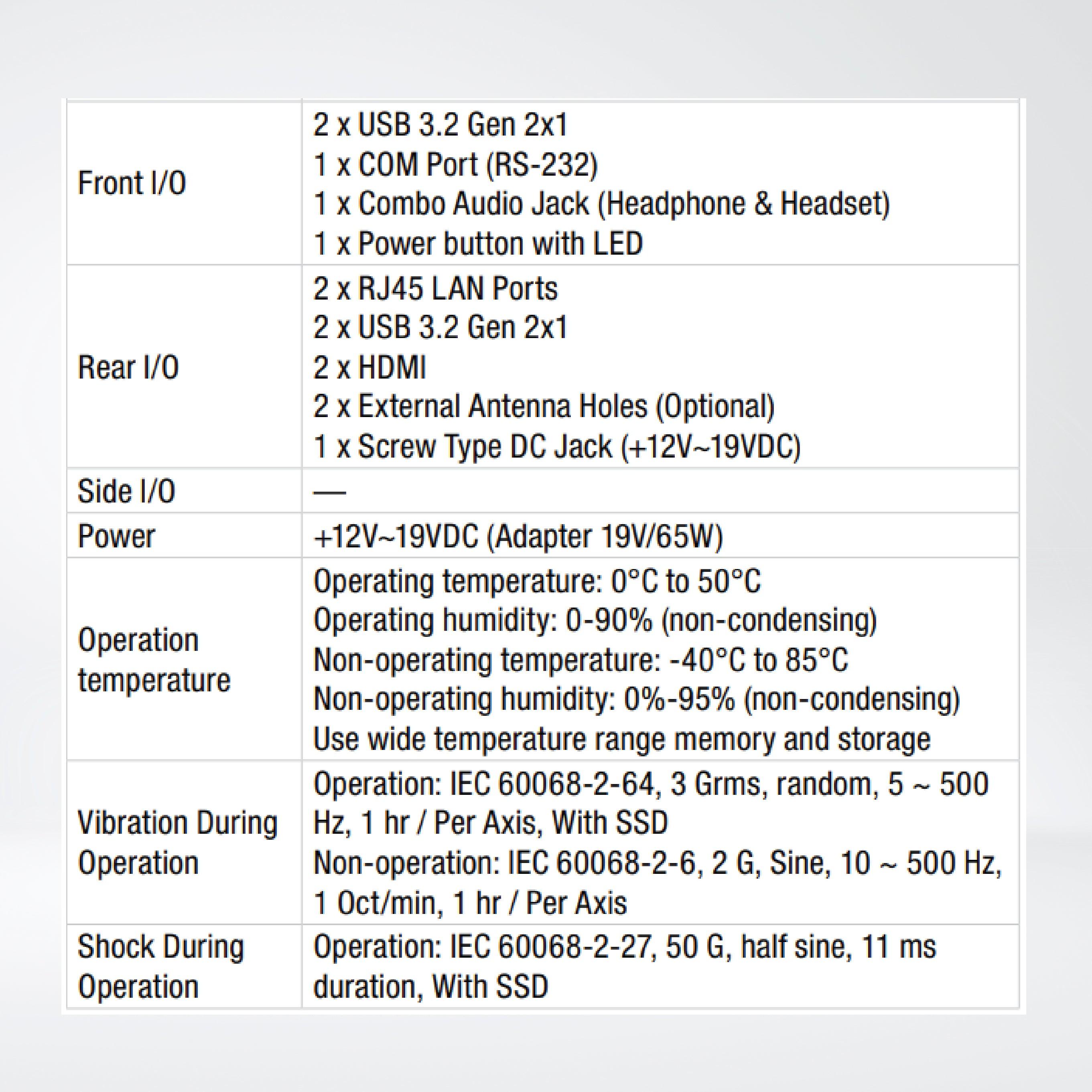QBiX-EHLA6412-A1 Industrial system with Intel® Celeron® J6412 Processor - Riverplus