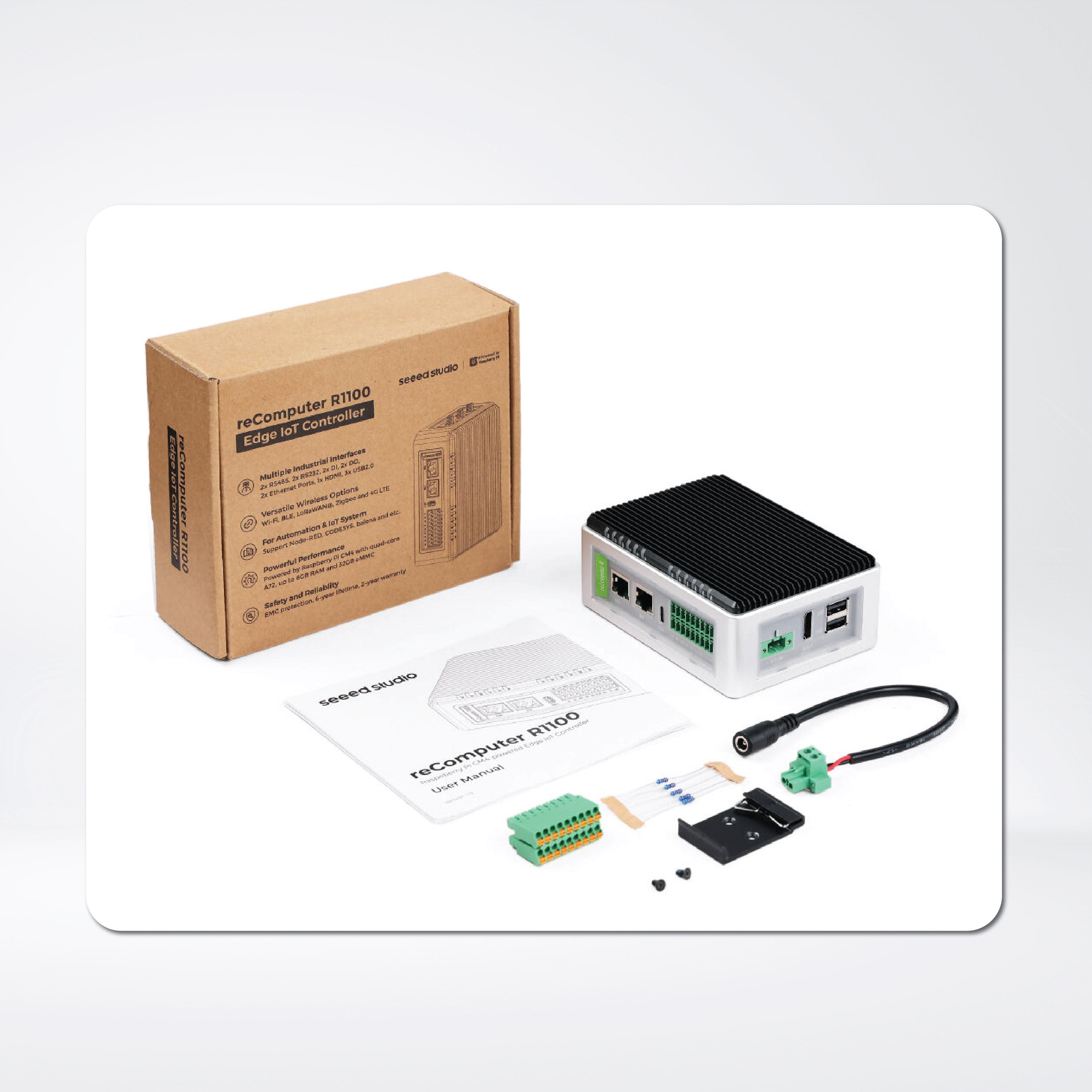 reComputer R1113-10 - Raspberry Pi IoT Gateway & Controller, CM4-Powered, AI Capable| 2GB RAM, 8GB eMMC