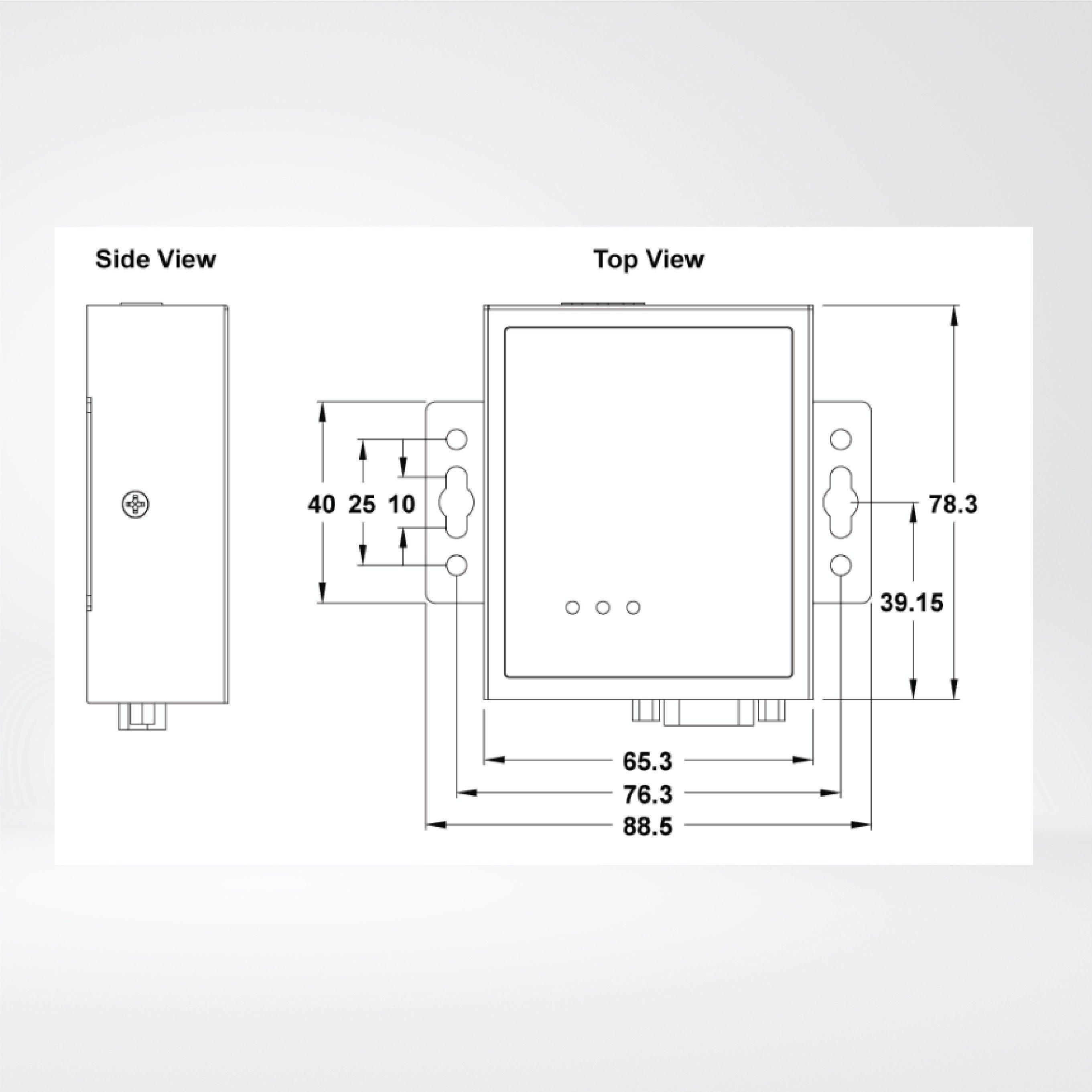SE5201-DB Compact Industrial Field-Mount Serial Device Server - Riverplus