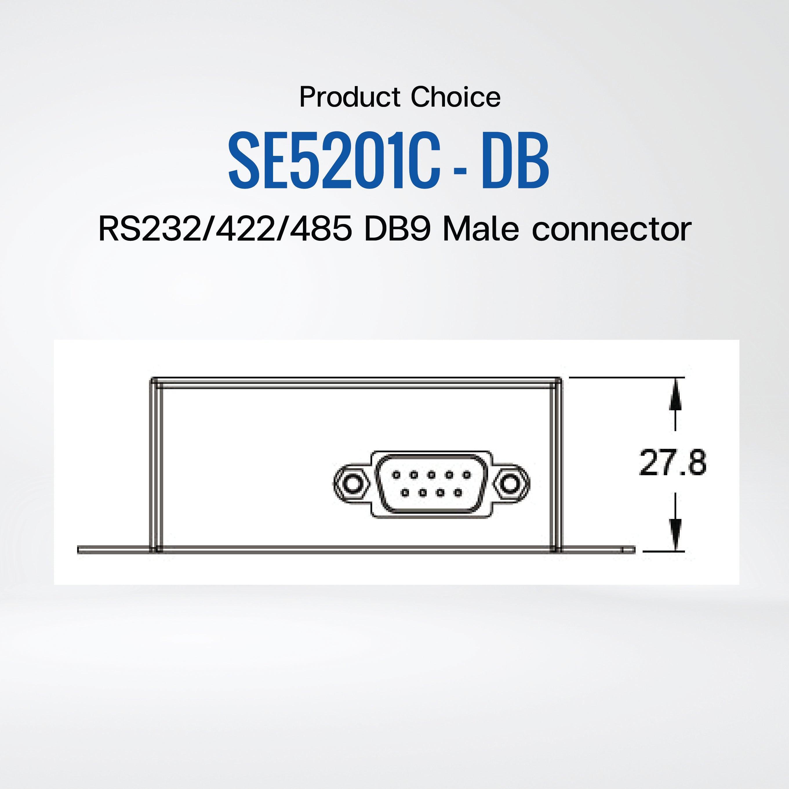 SE5201C-DB Semi-Industrial Serial Device Server - Riverplus