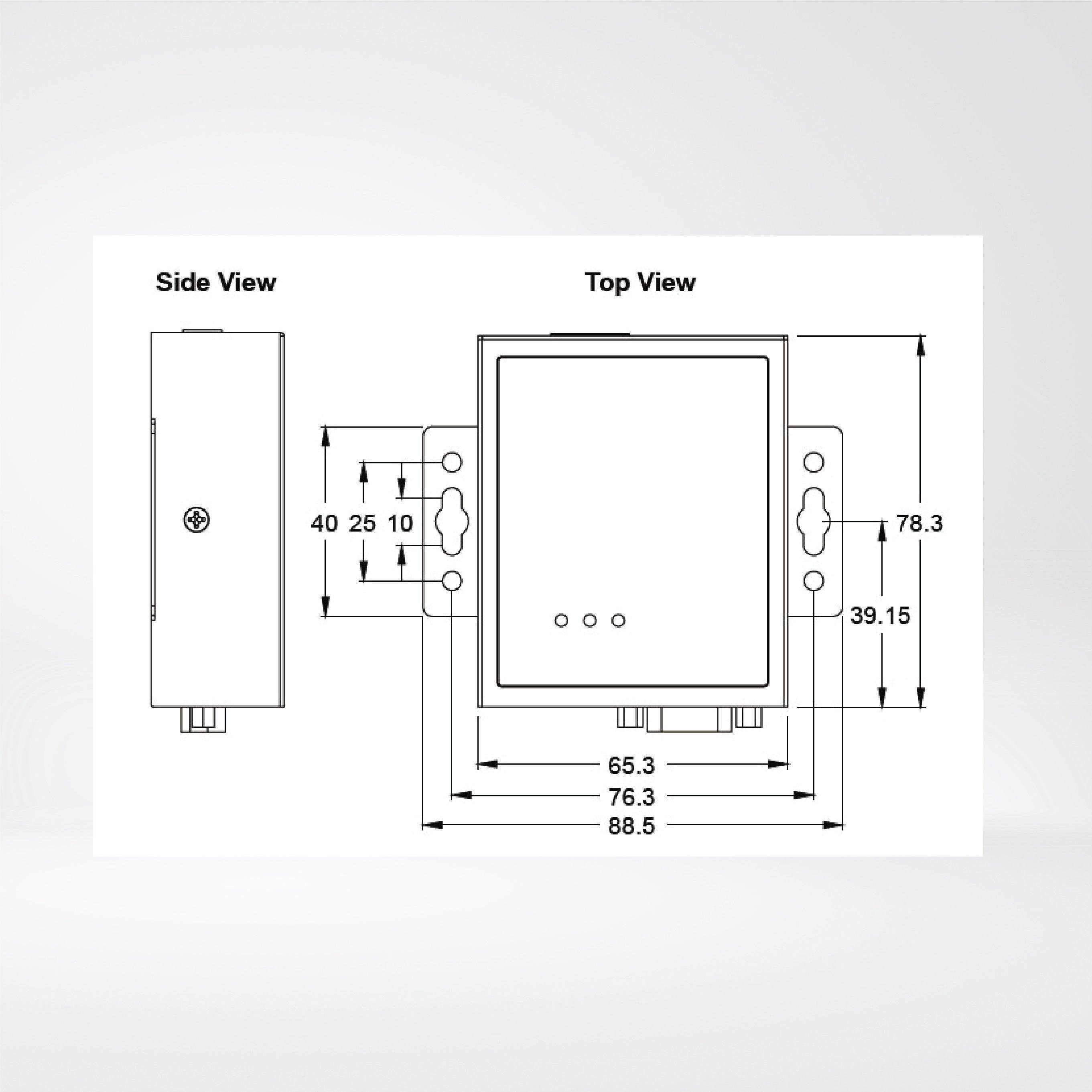 SE5201C-DB Semi-Industrial Serial Device Server - Riverplus
