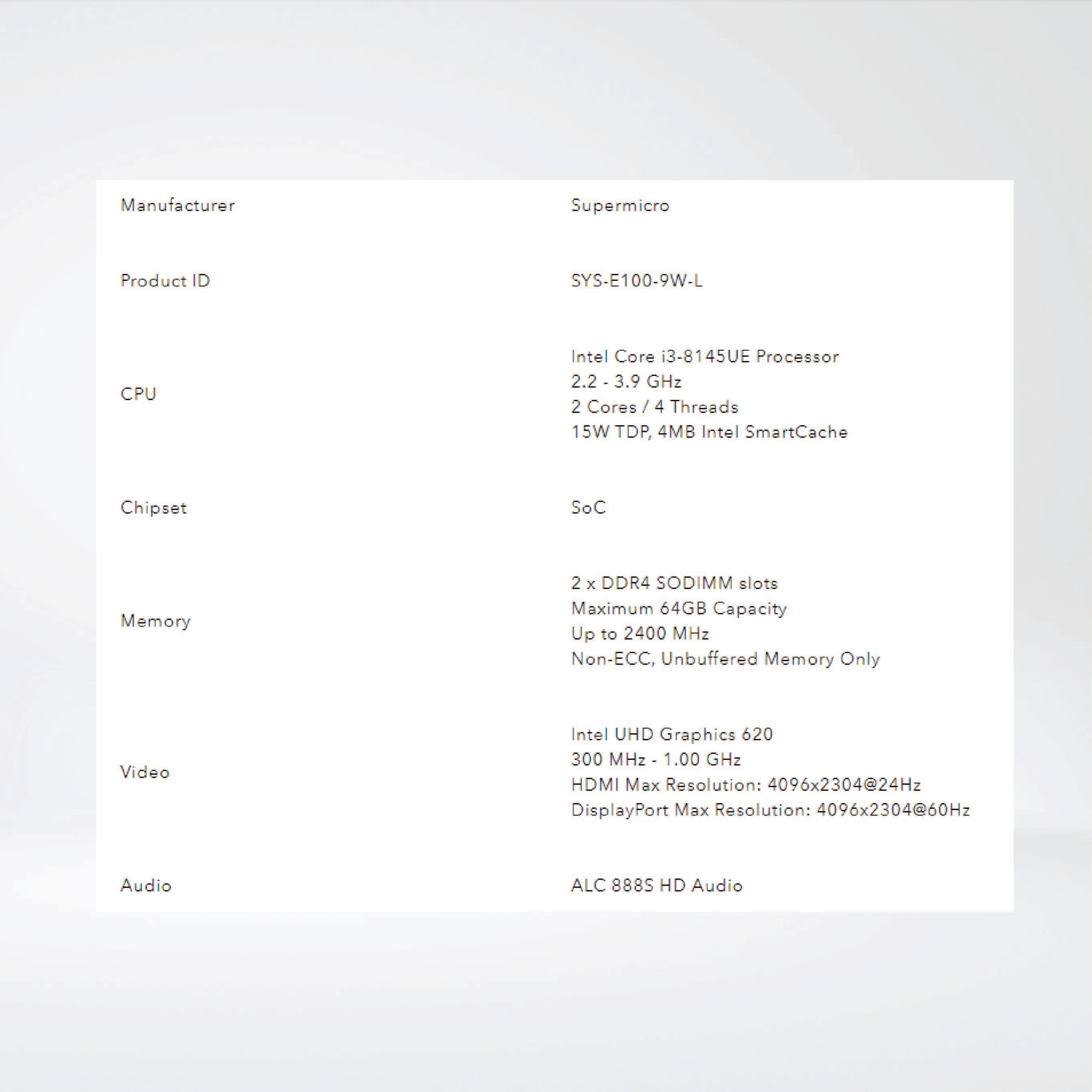 SYS-E100-9W-L CORE i3 Gen 8 Fanless Industrial IoT Edge Computing - Riverplus