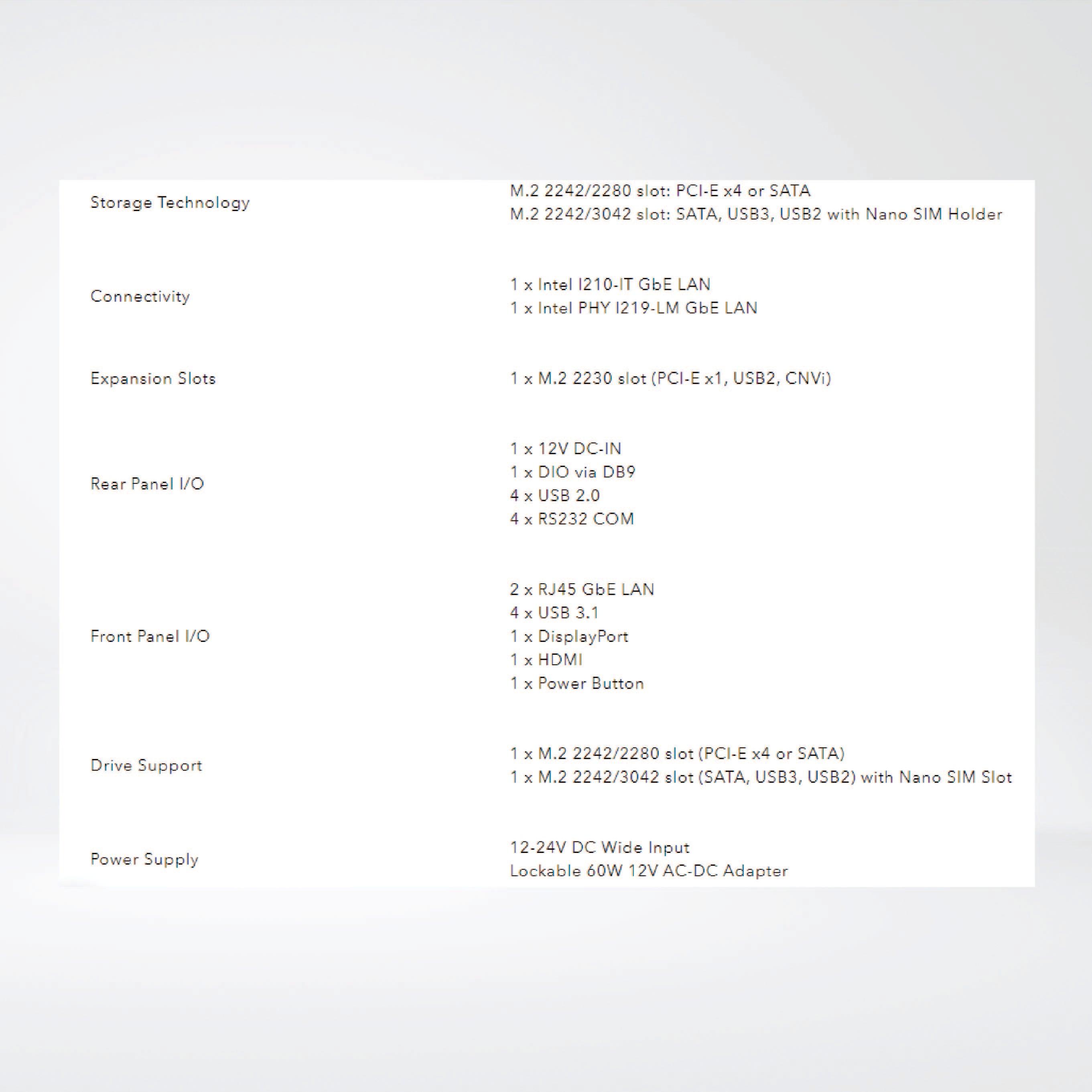 SYS-E100-9W-L CORE i3 Gen 8 Fanless Industrial IoT Edge Computing - Riverplus