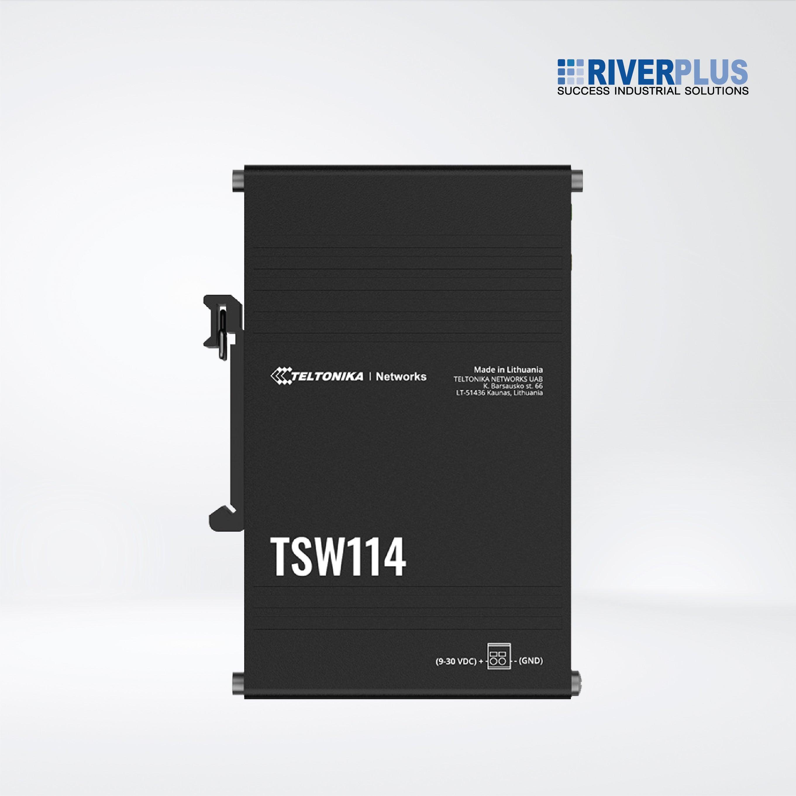 TSW114 Industrial 5xGigabit Ethernet ports Integrated DIN rail bracket - Riverplus