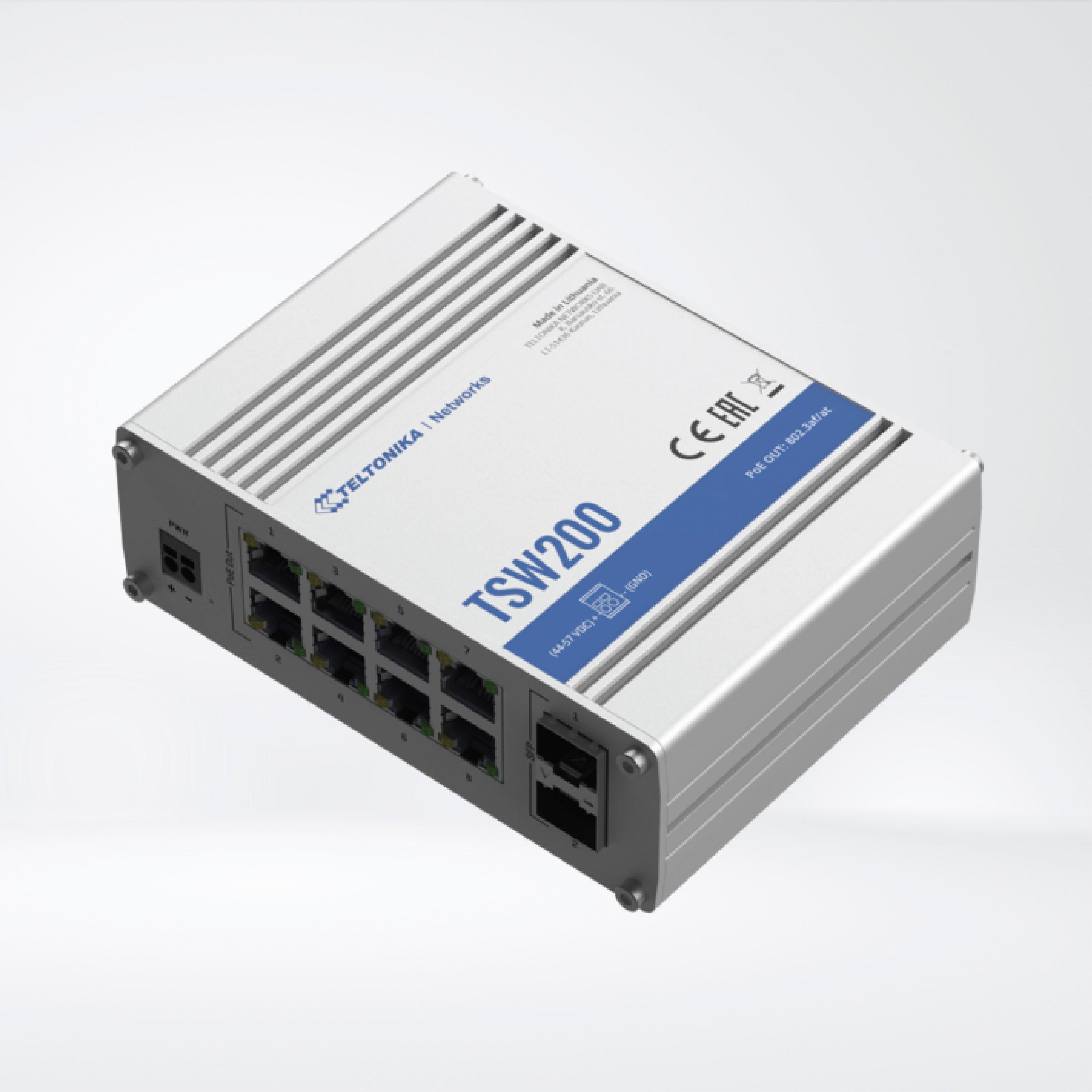 TSW200 unmanaged industrial switch with 2 SFP ports - Riverplus