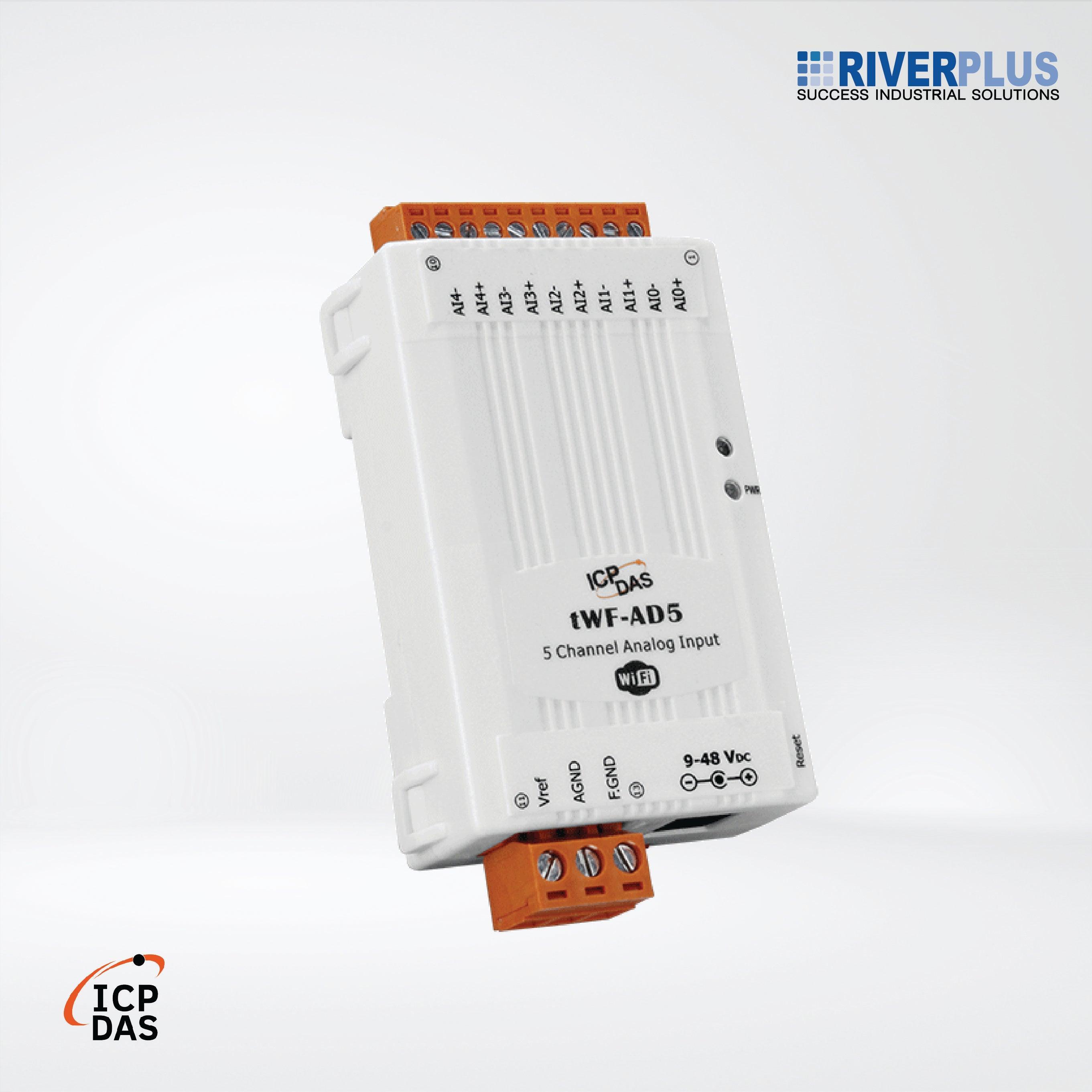 tWF-AD5 Tiny Wi-Fi I/O Module with 5-ch AI (Asia Only) - Riverplus