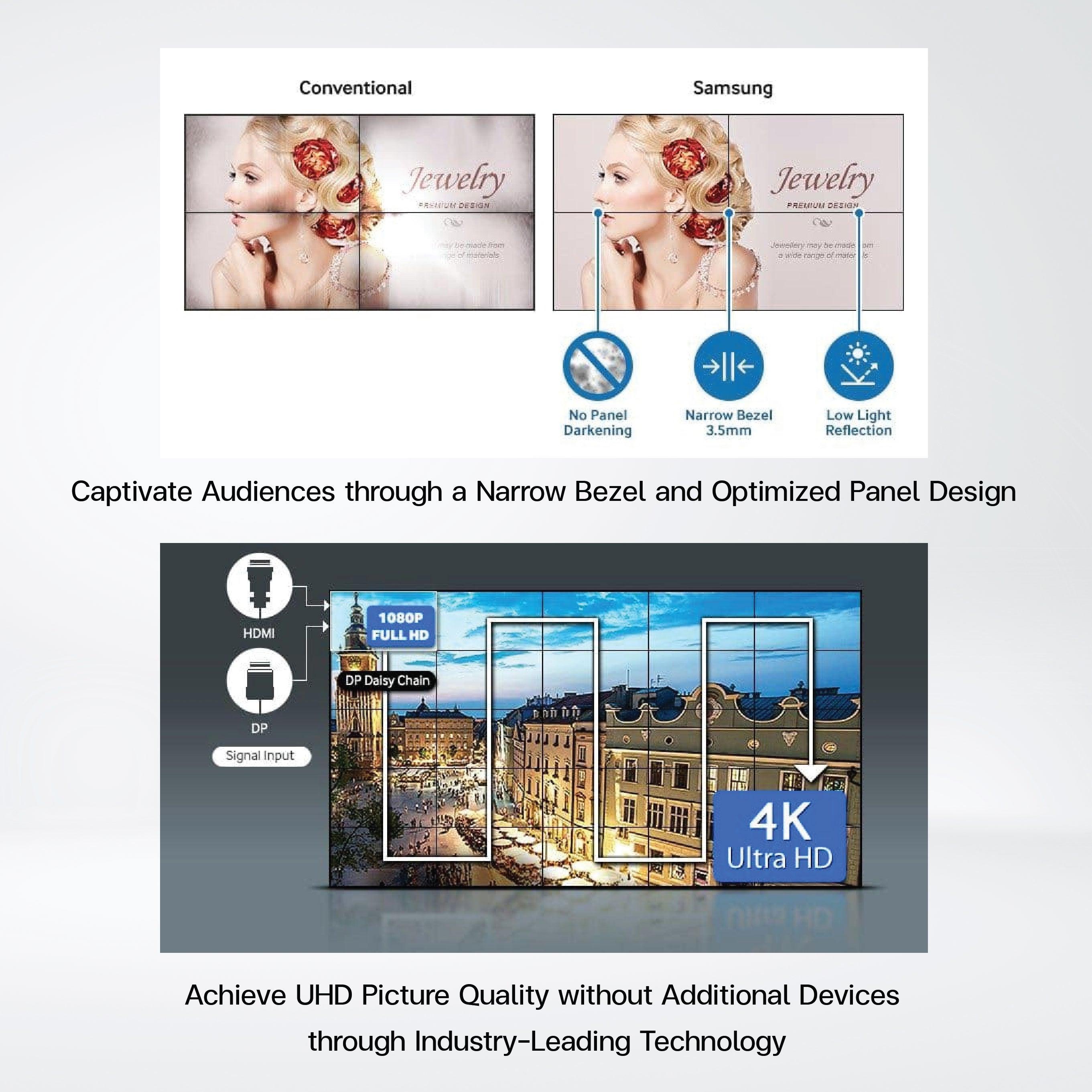 UD55E-B 55" 500 nit Ultra Narrow Bezel - Riverplus