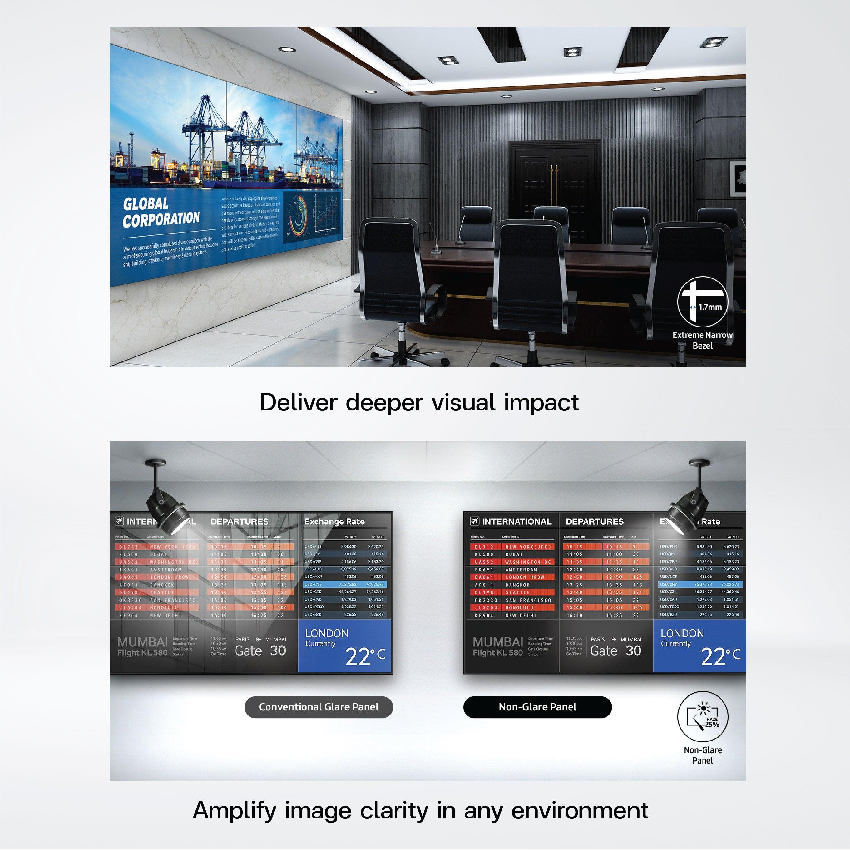 UH46N-E 46” 700nit SMART Signage Extreme Narrow Bezel Videowall - Riverplus