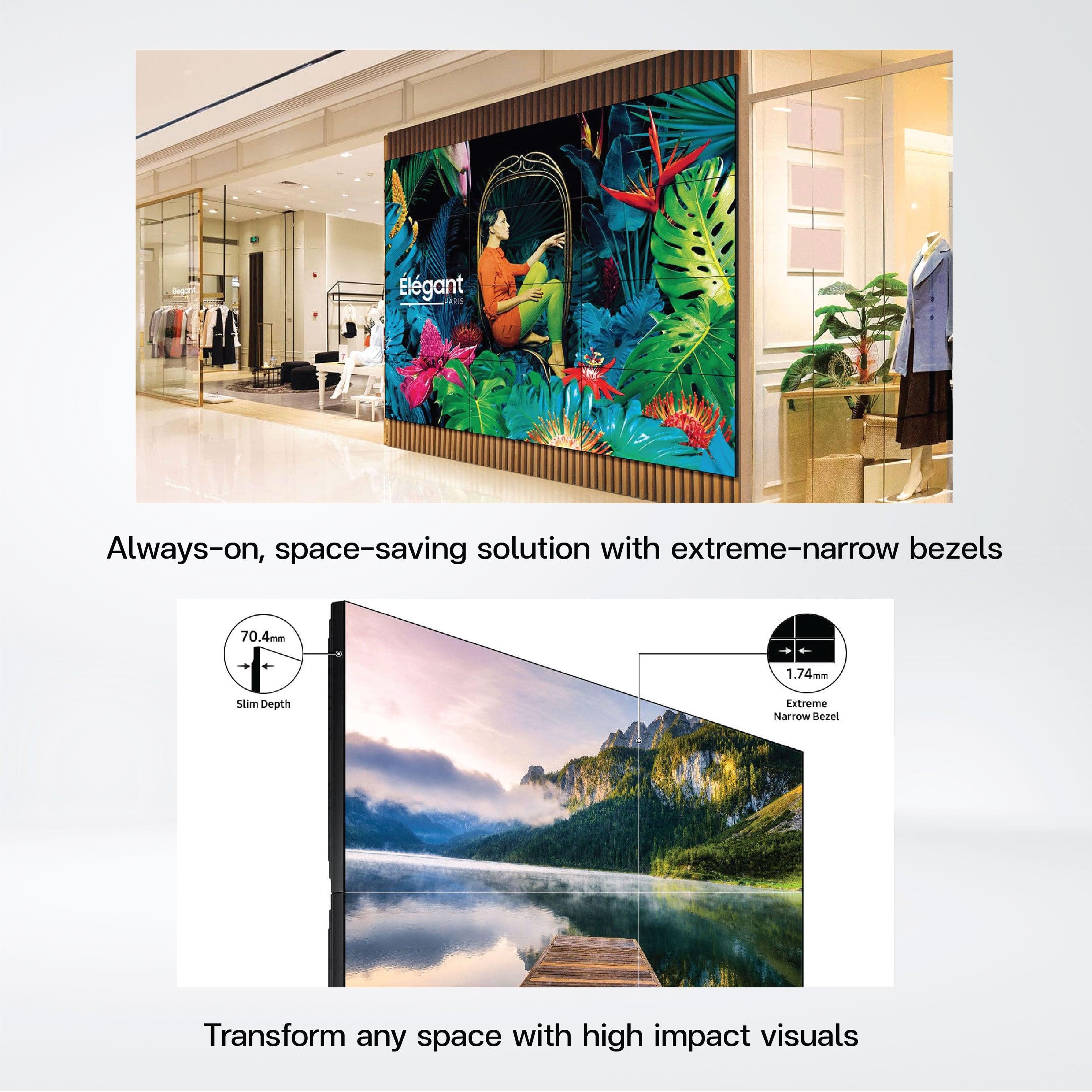 VH55B-E 55" 700nit Always-on, space-saving solution delivering a seamless visual experience - Riverplus