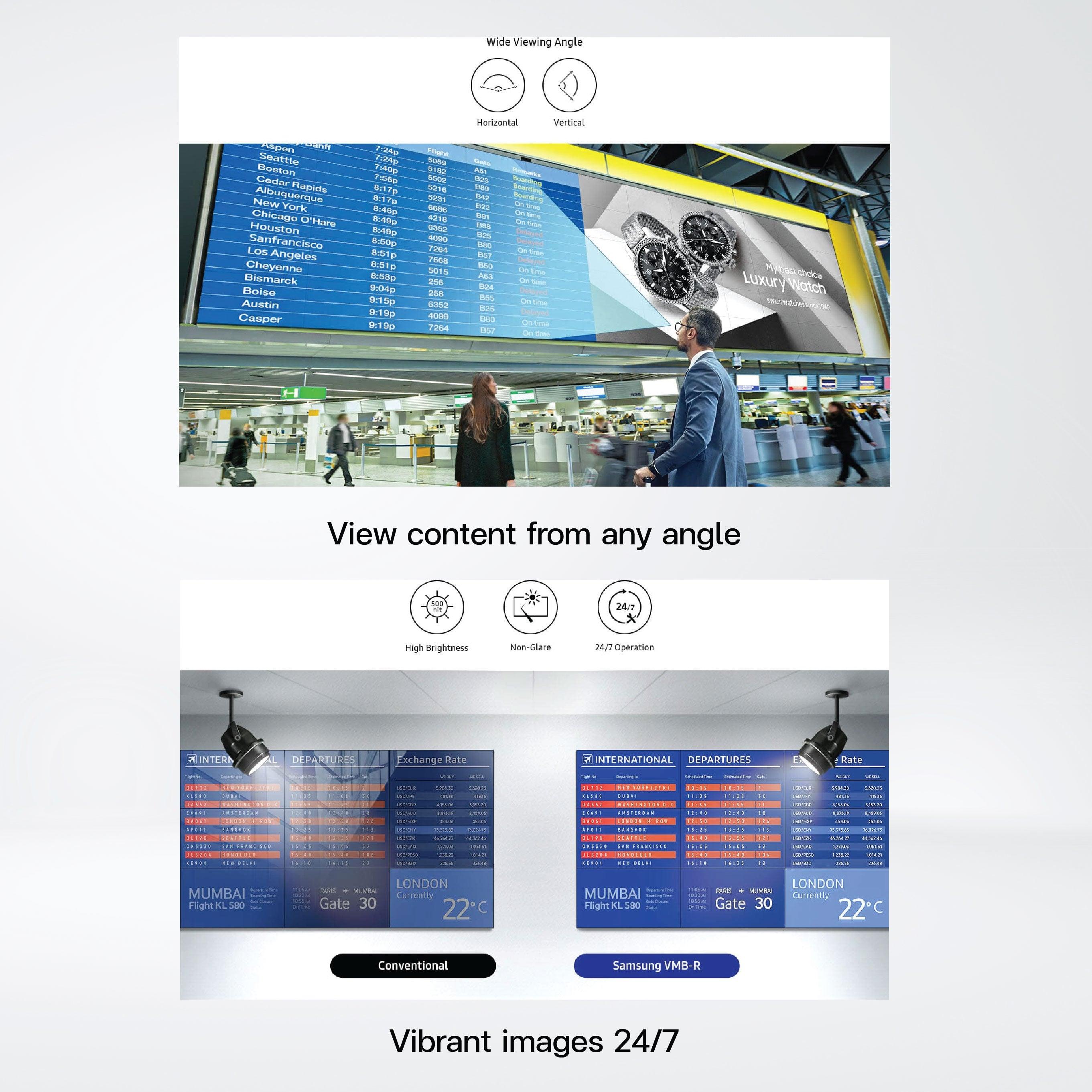 VH55R-R 55" Max 700 nit Always-on, space-saving solution delivering a seamless visual experience - Riverplus