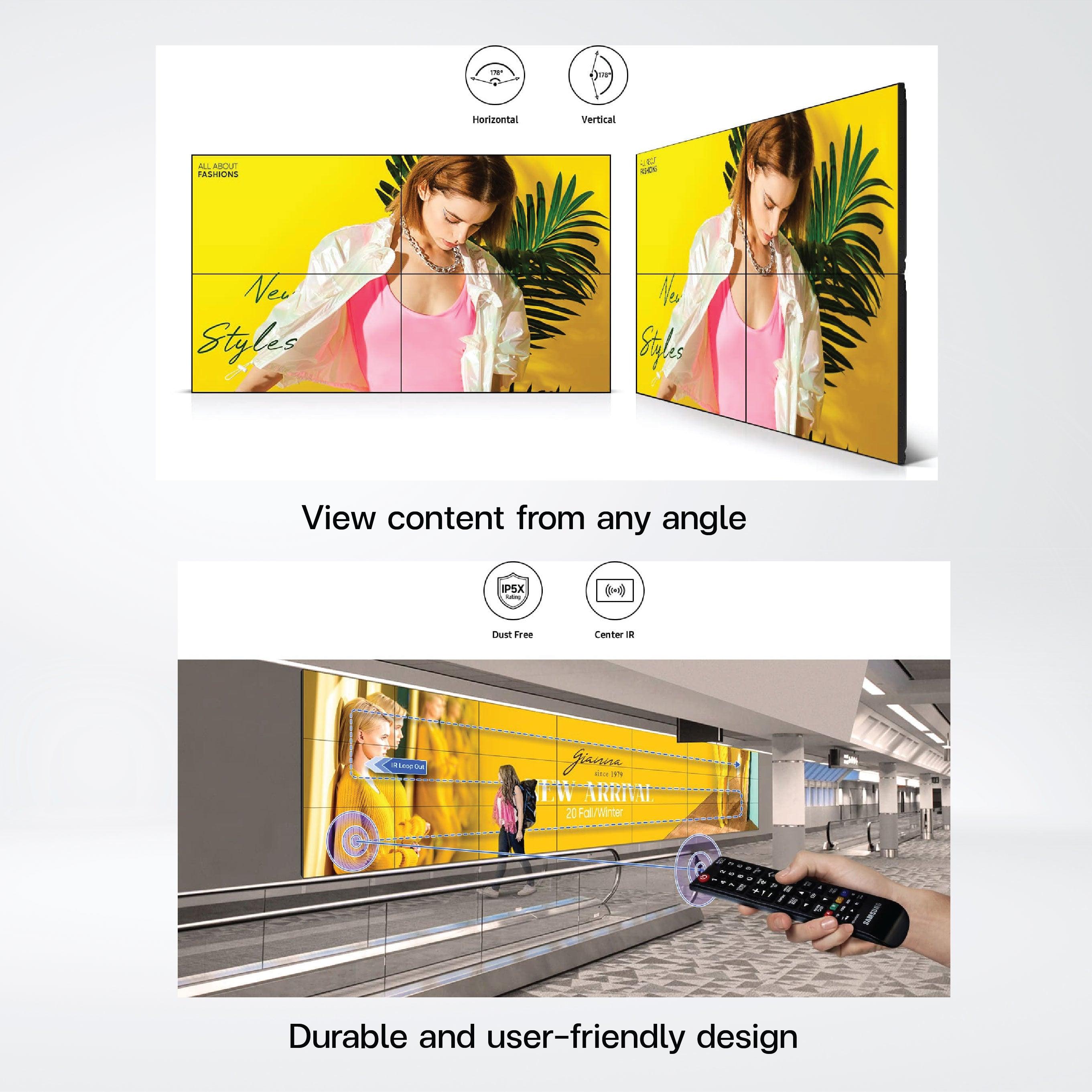 VM46B-U 46” 500nit Always-on, space-saving solution delivering a seamless visual experience - Riverplus