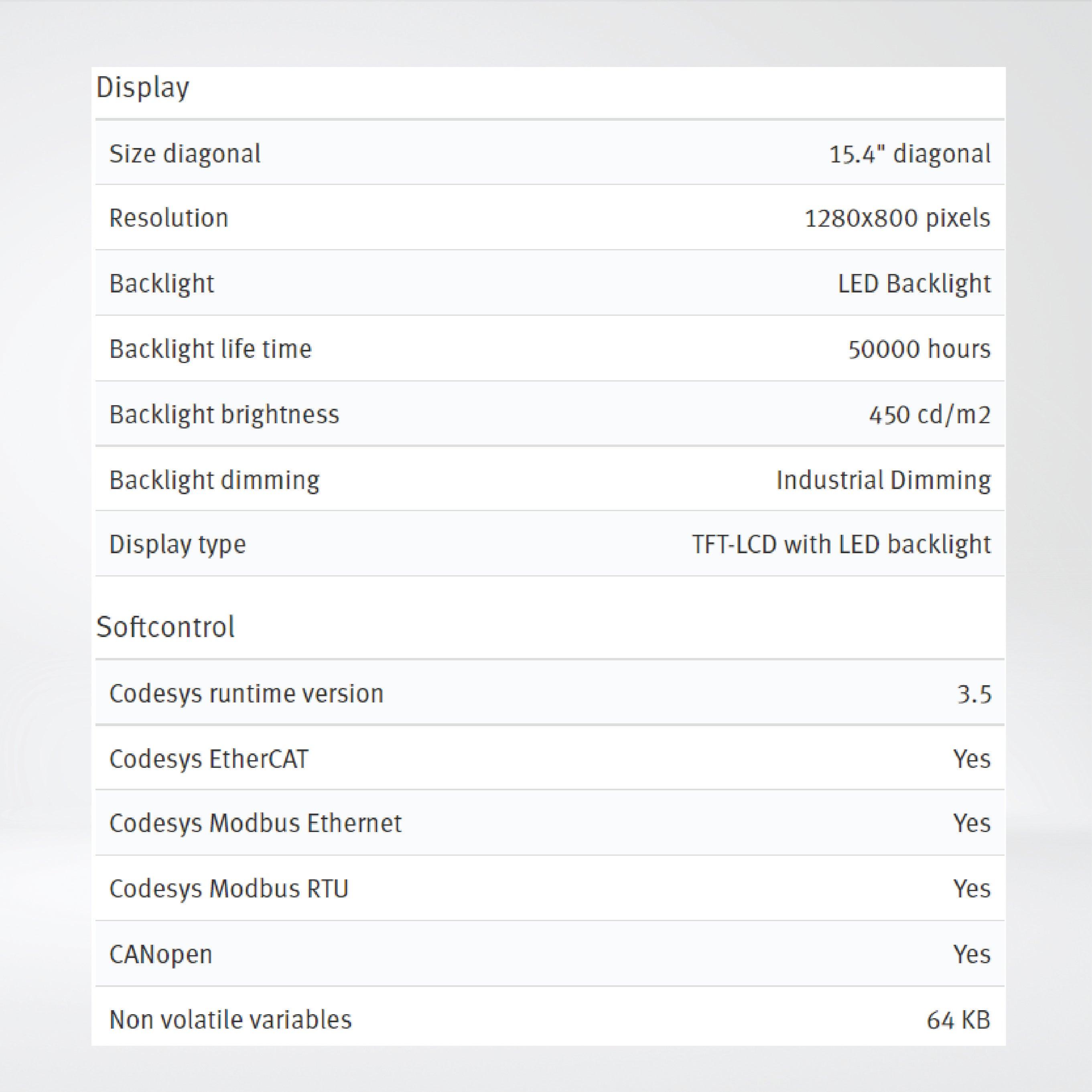 X2 control 15 15'' HMI with iX runtime and CODESYS soft control - Riverplus