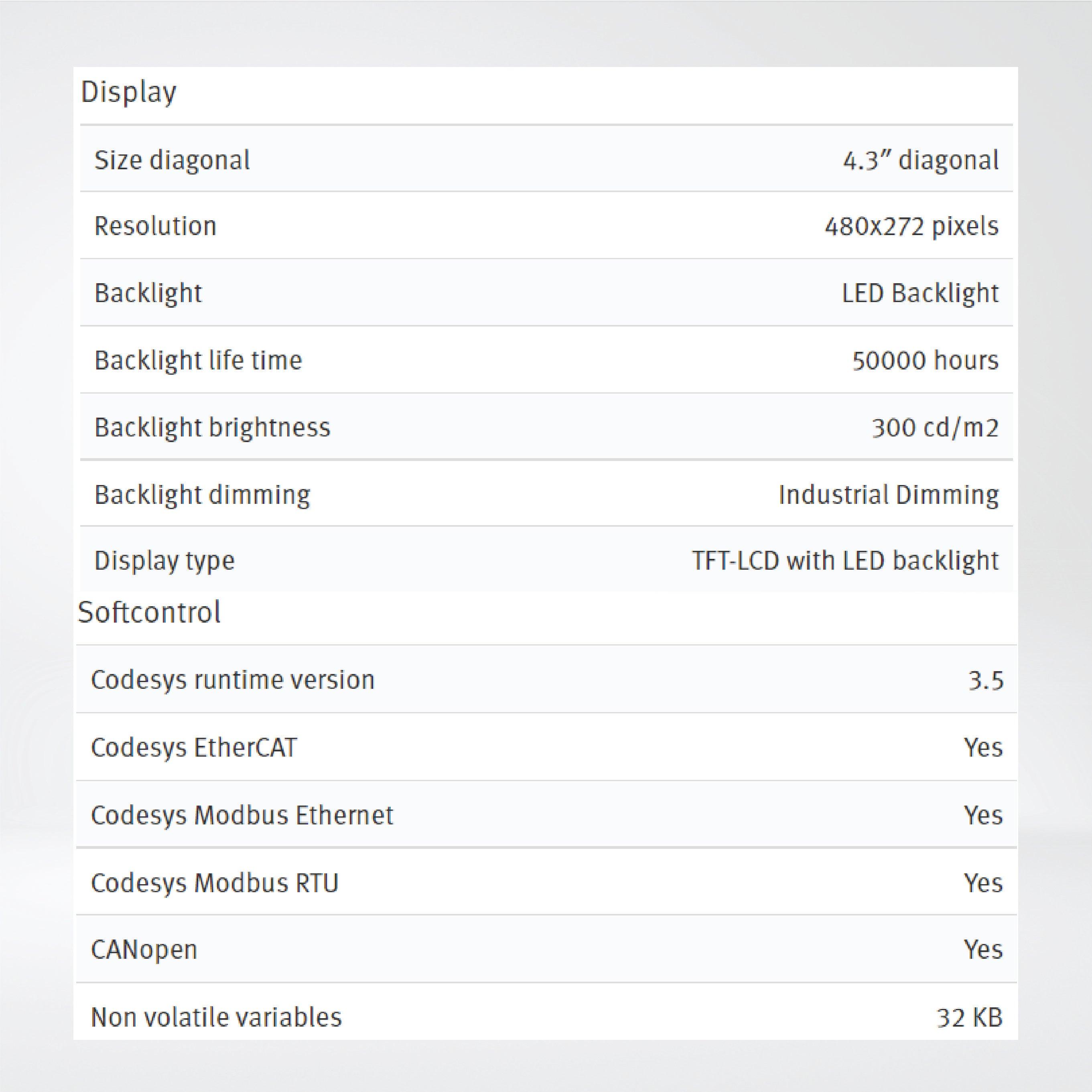 X2 control 4 4'' HMI with iX runtime and CODESYS soft control - Riverplus