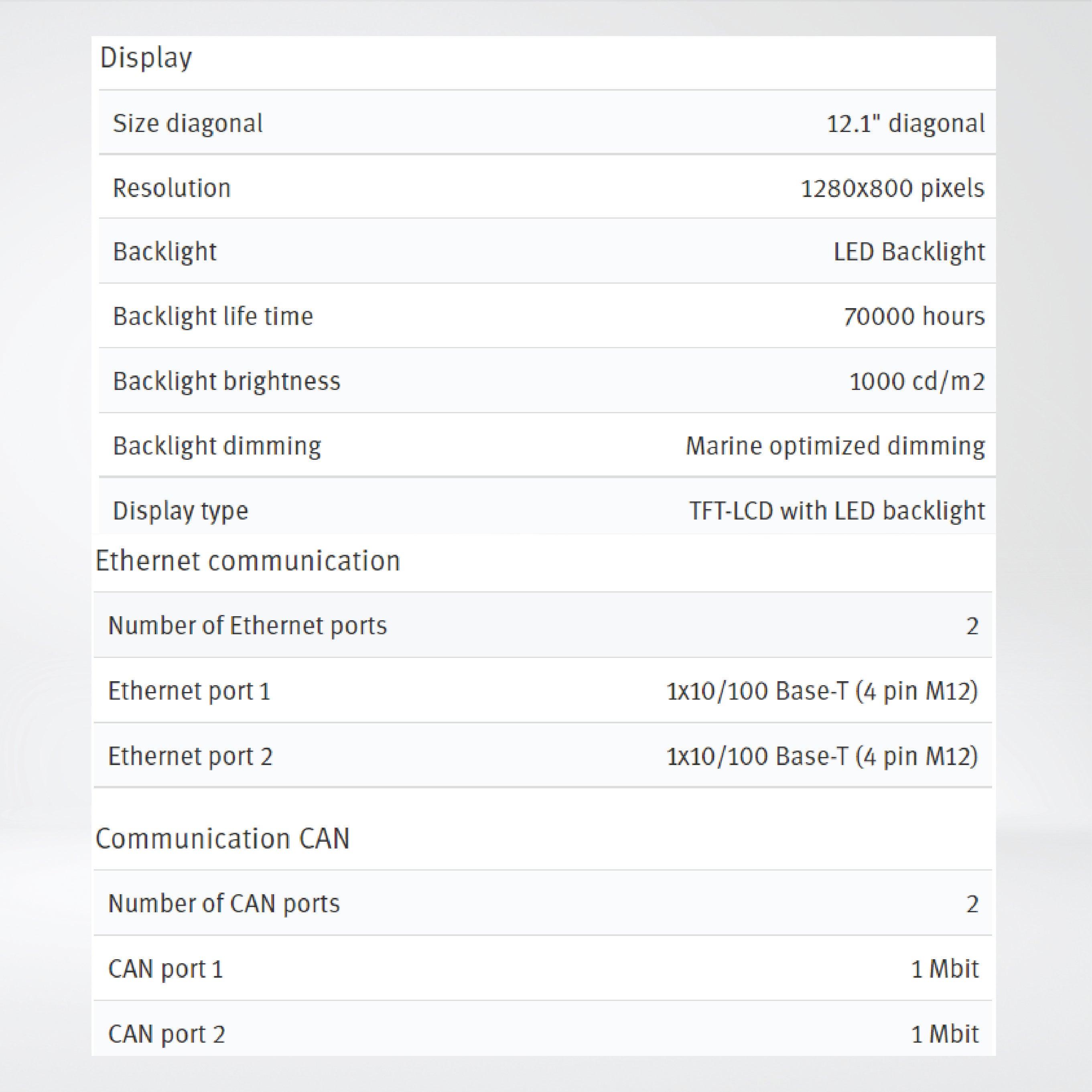 X2 extreme 12 SL HP 12'' Rugged sealed HMI with iX runtime - Riverplus