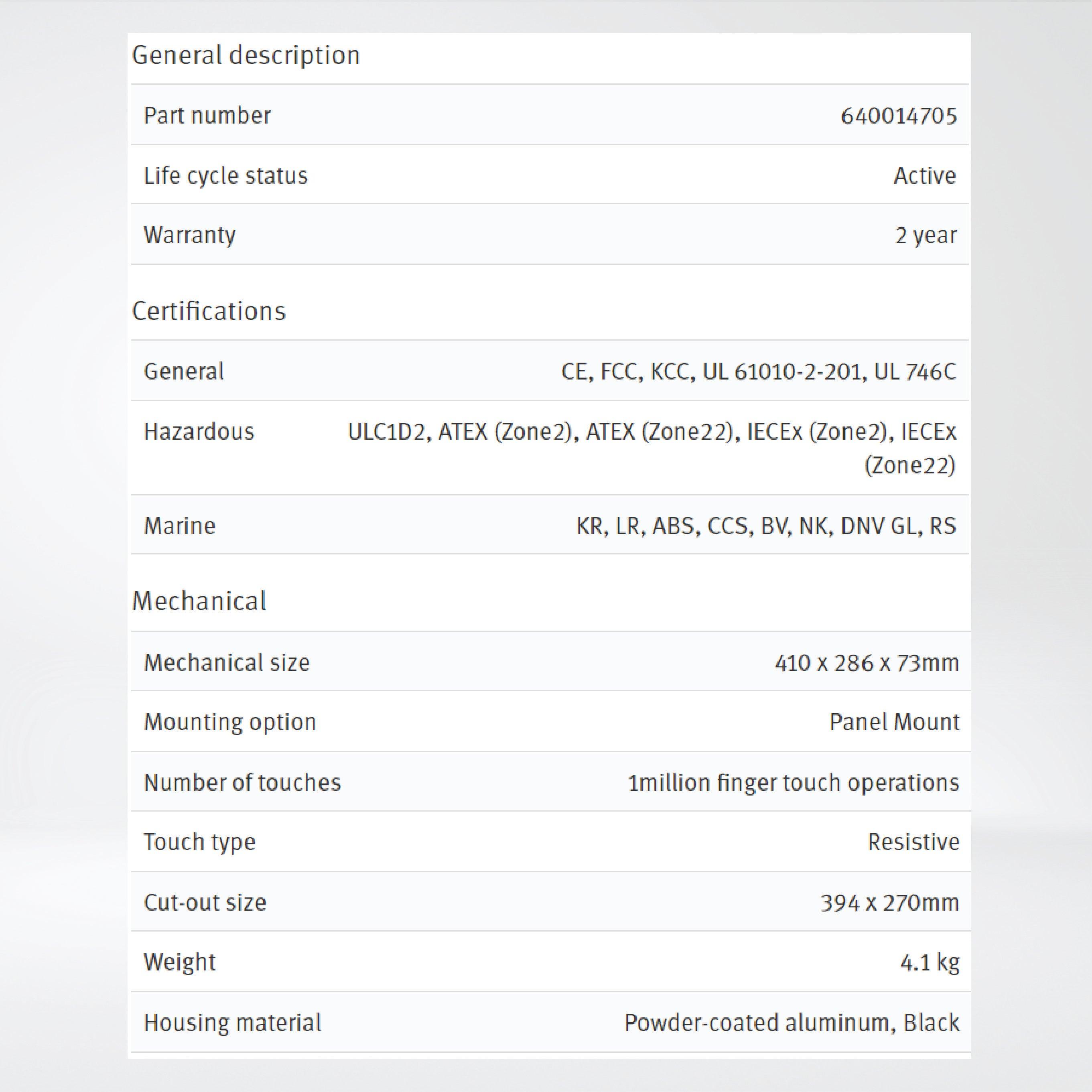 X2 extreme 15 HP 15'' Rugged HMI with iX runtime - Riverplus