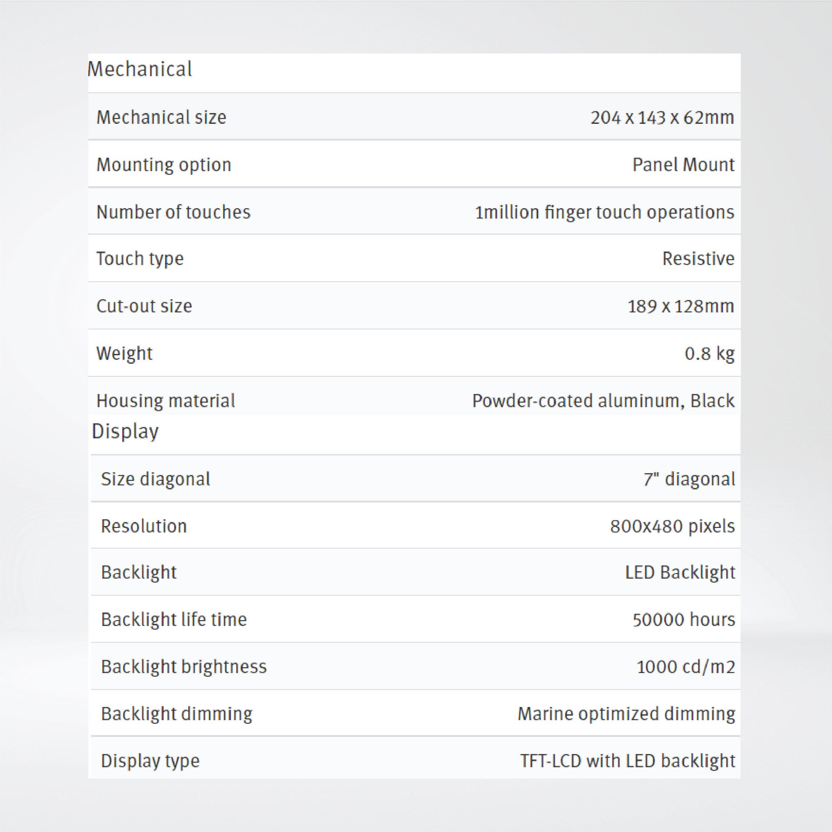 X2 extreme 7 HP 7'' Rugged HMI with iX runtime - Riverplus