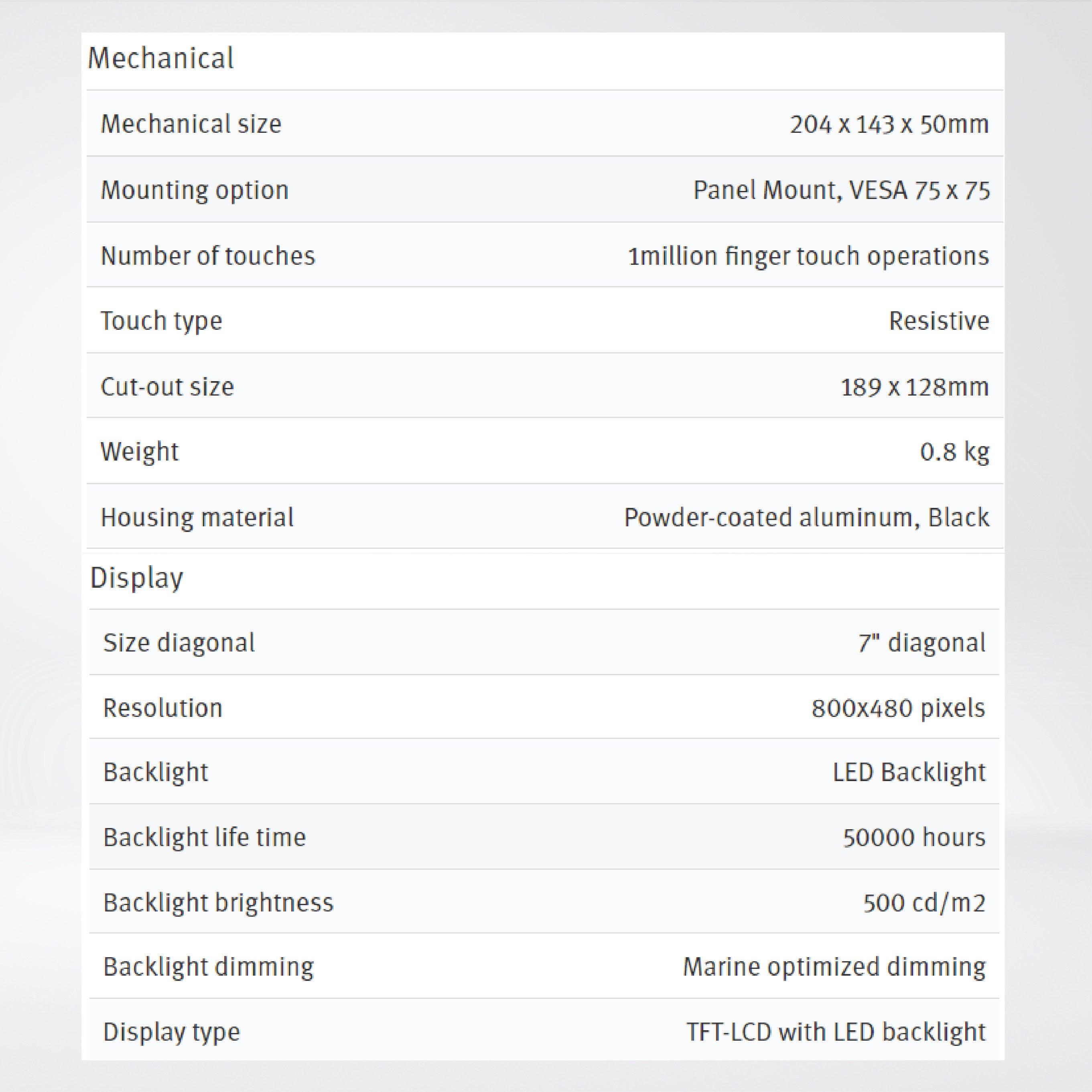 X2 marine 7 SC 7'' HMI with iX runtime - Riverplus