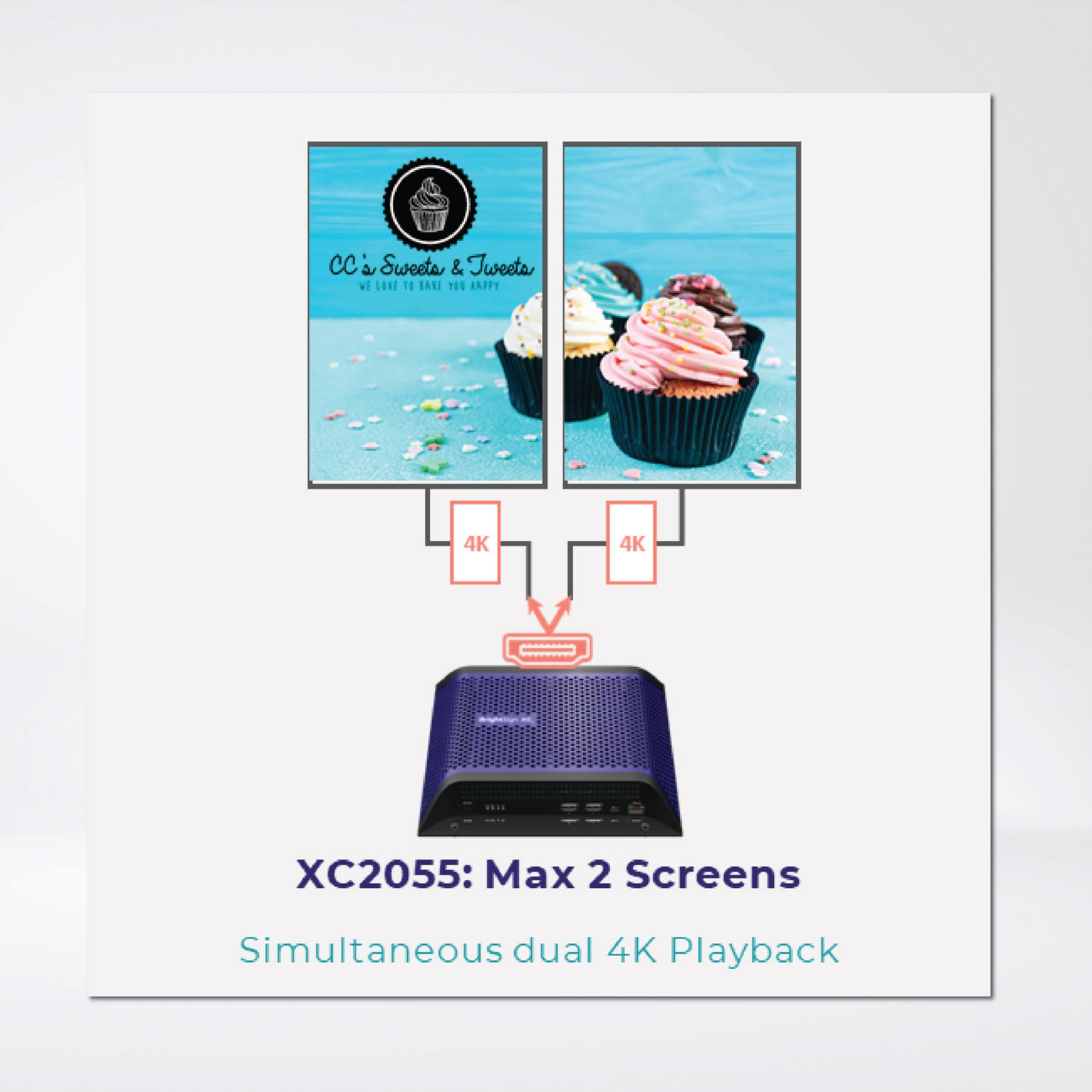 XC2055 EXPERT PLAYER 8K, dual HDMI output player with PC class HTML performance + 64GB Micro SD - Riverplus