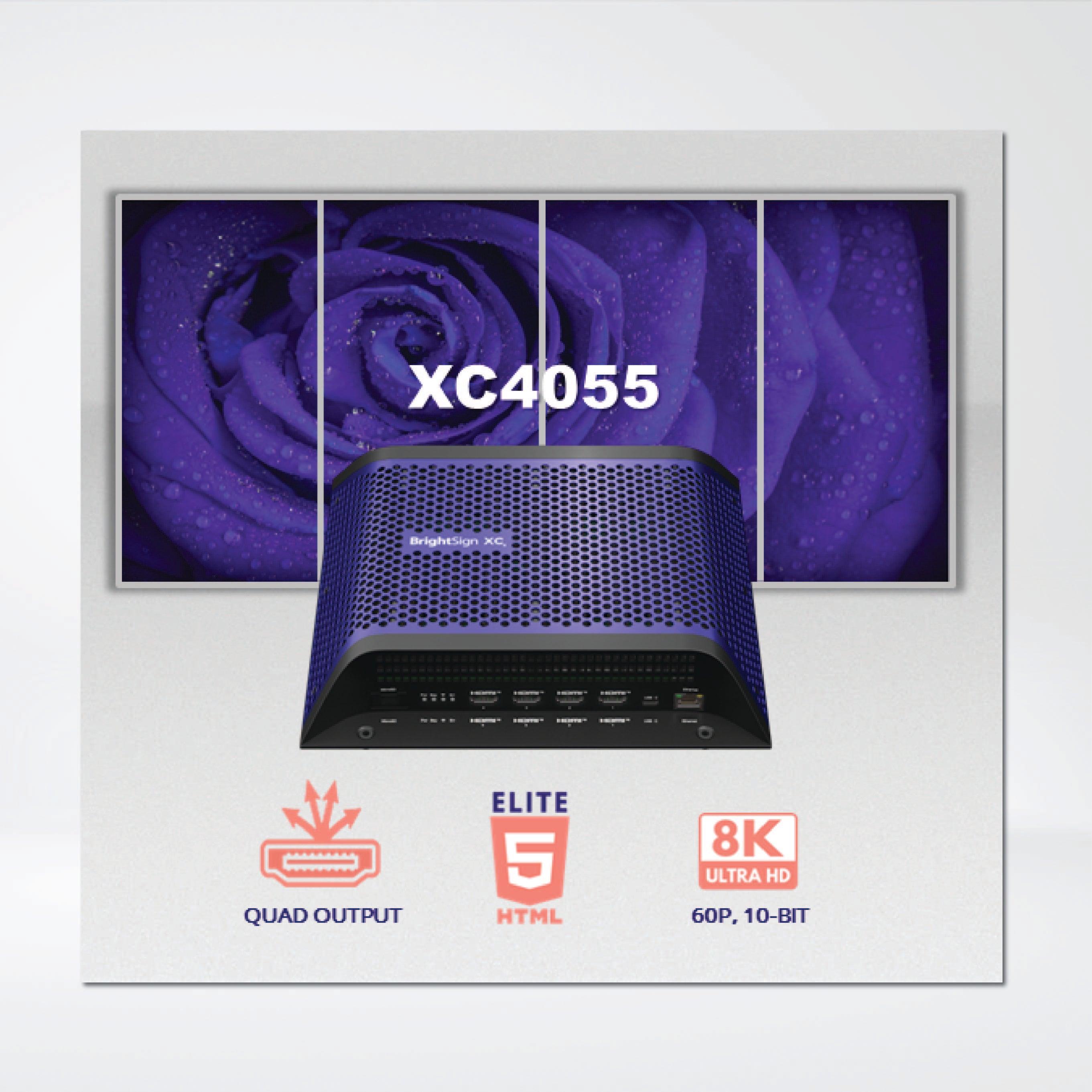 XC4055 ELITE PLAYER 8K, quad HDMI output player with Elite HTML performance + 64GB Micro SD - Riverplus