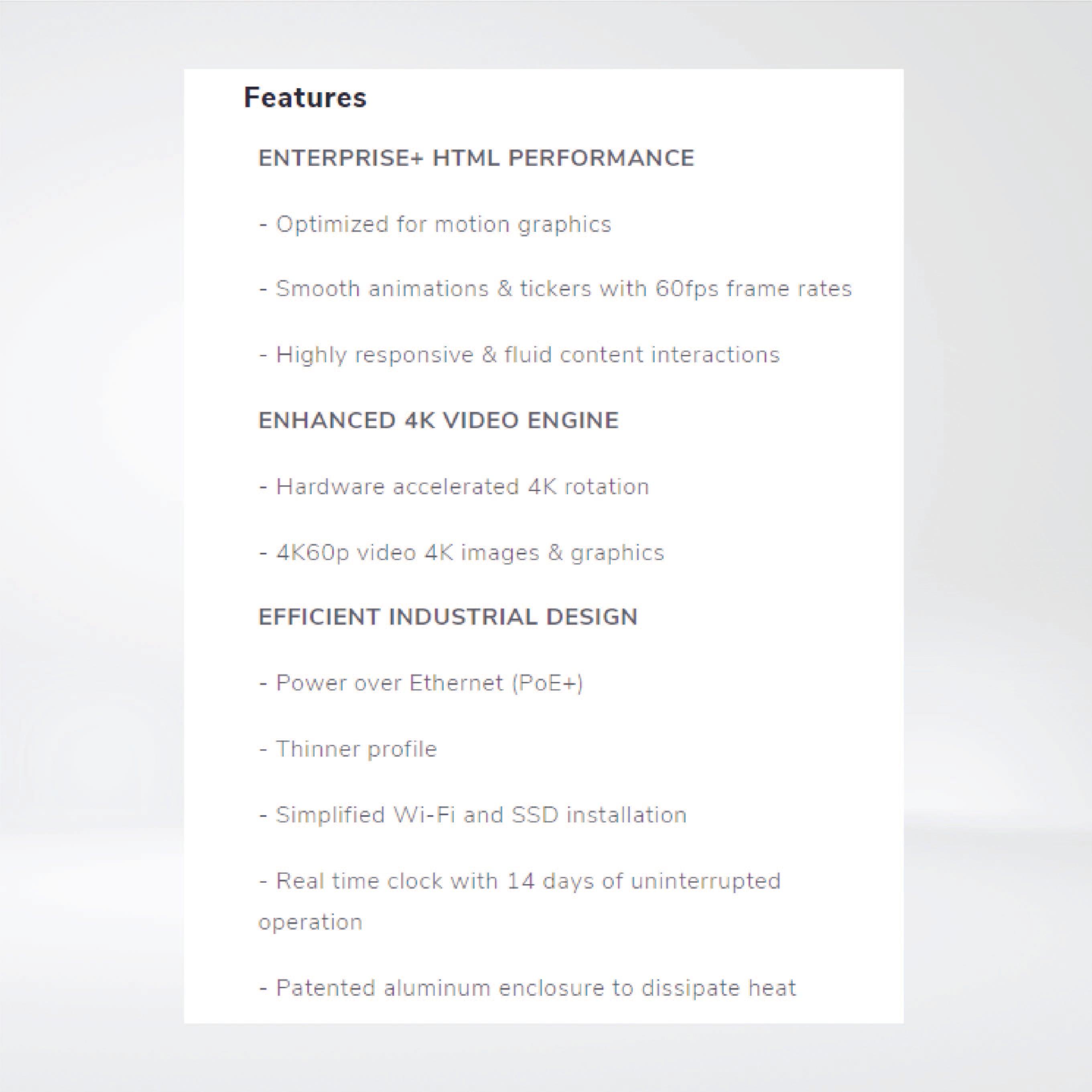 XD1035 Professional 4K Player for Enterprise+Experiences, Expanded I/O + 64GB Micro SD - Riverplus