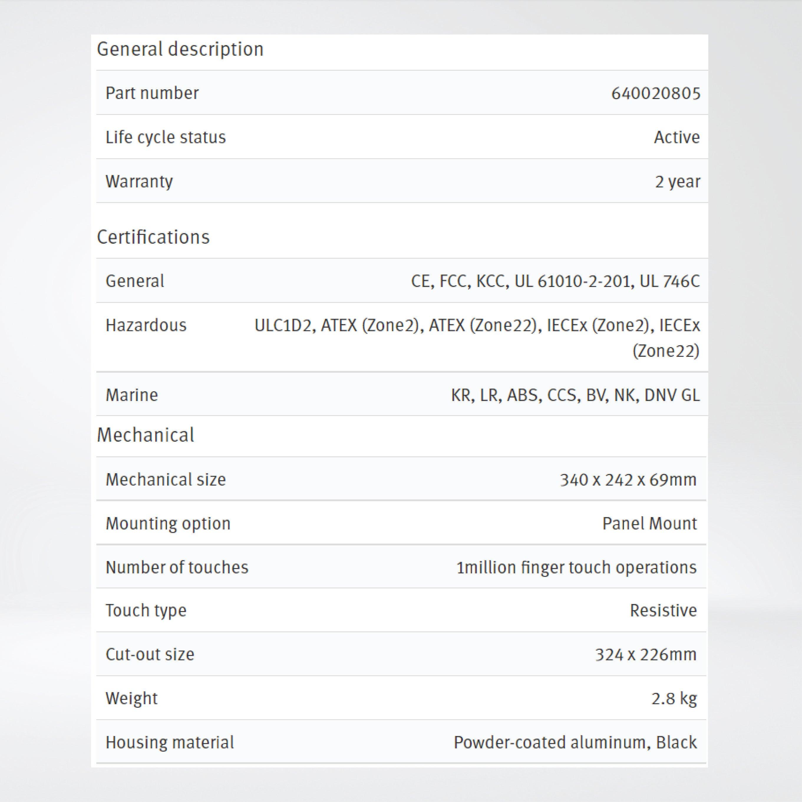 X2 extreme 12 HP web 12'' Rugged web client HMI - Riverplus