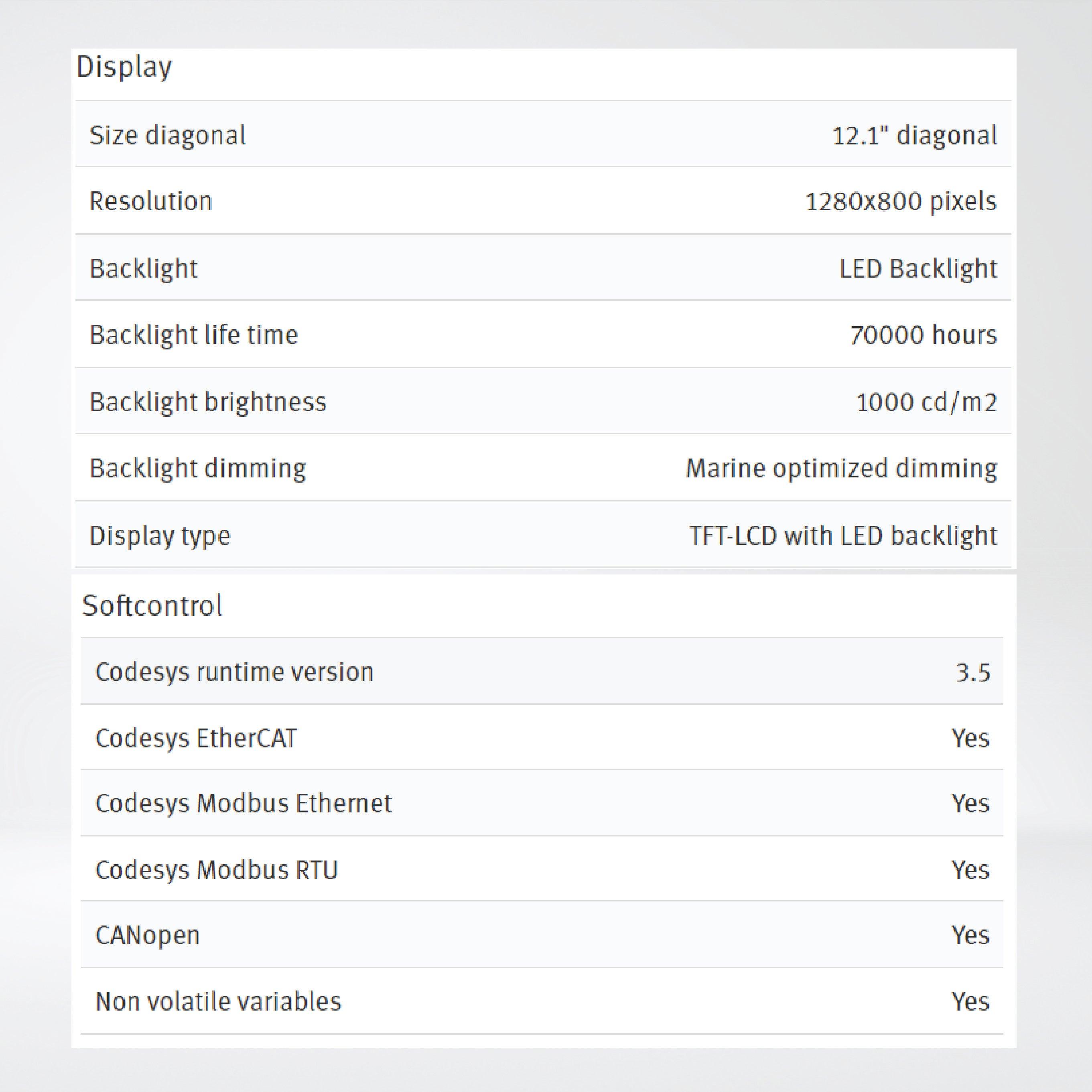 X2 extreme 12 SL HP SC 12'' Rugged sealed HMI with iX runtime/CODESYS - Riverplus
