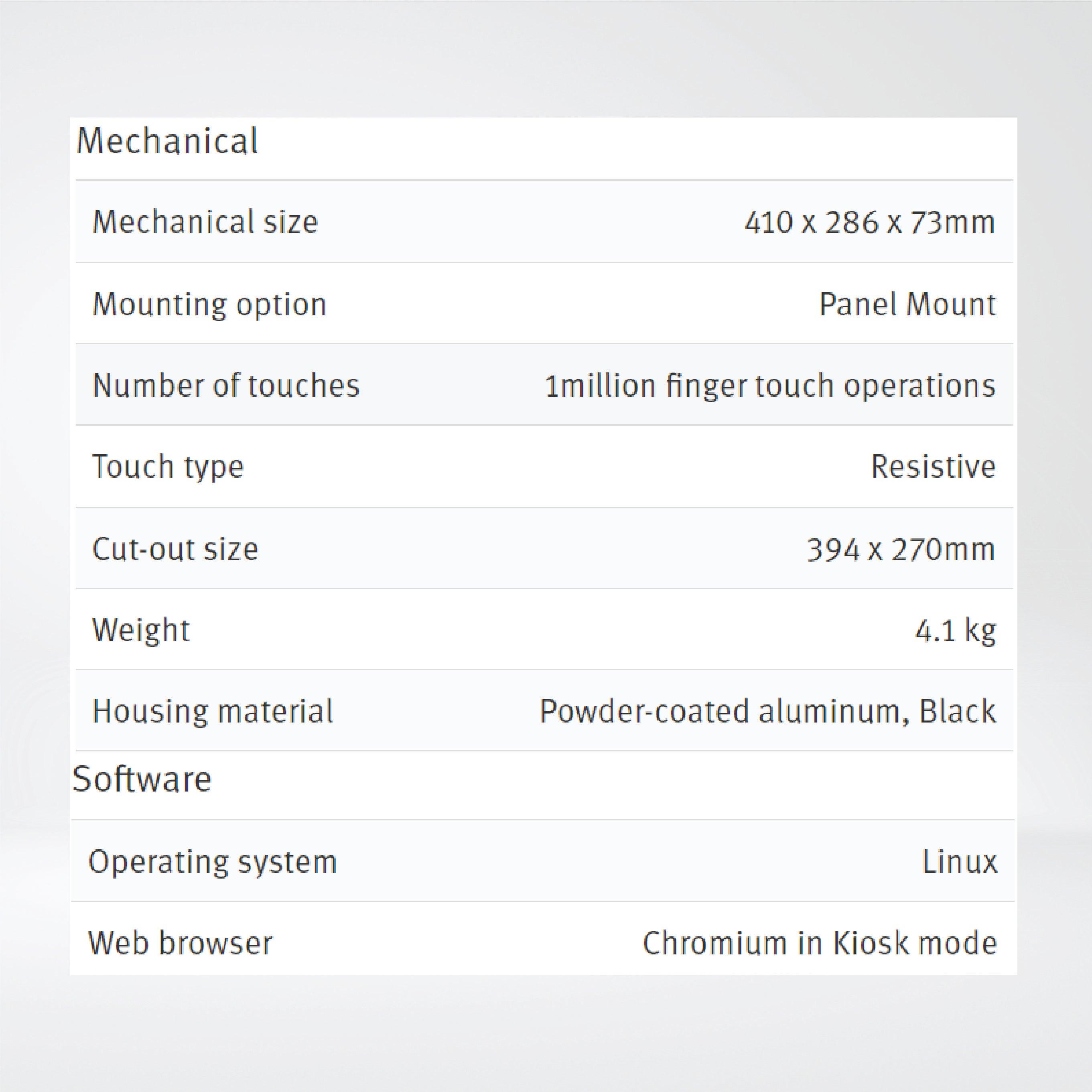X2 extreme 15 HP web 15'' Rugged web client HMI - Riverplus