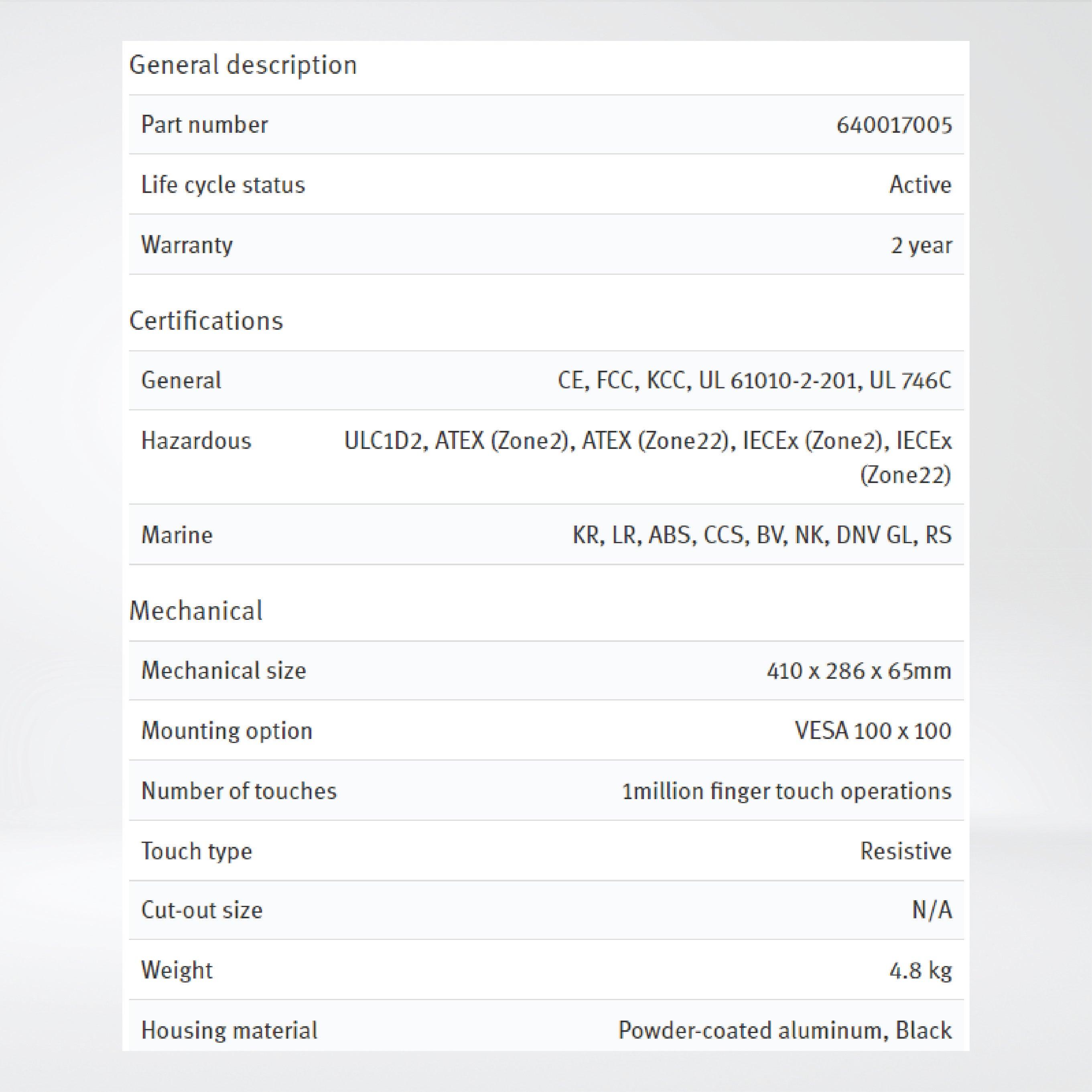X2 extreme 15 SL HP SC 15'' Rugged sealed HMI with iX runtime/CODESYS - Riverplus