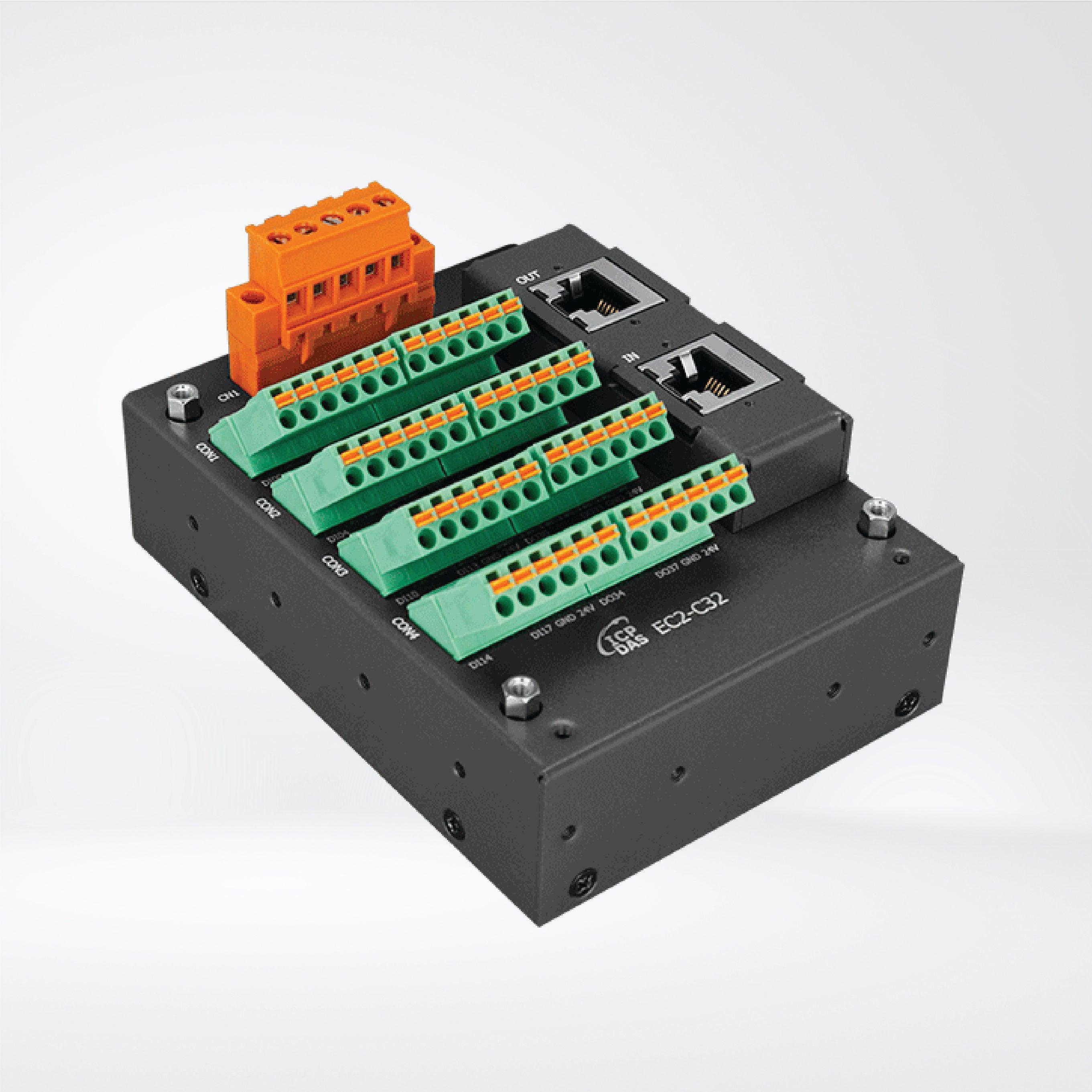 EC2-C32 EtherCAT Slave I/O Module with Isolated 32-channel Digital Outputs - Riverplus