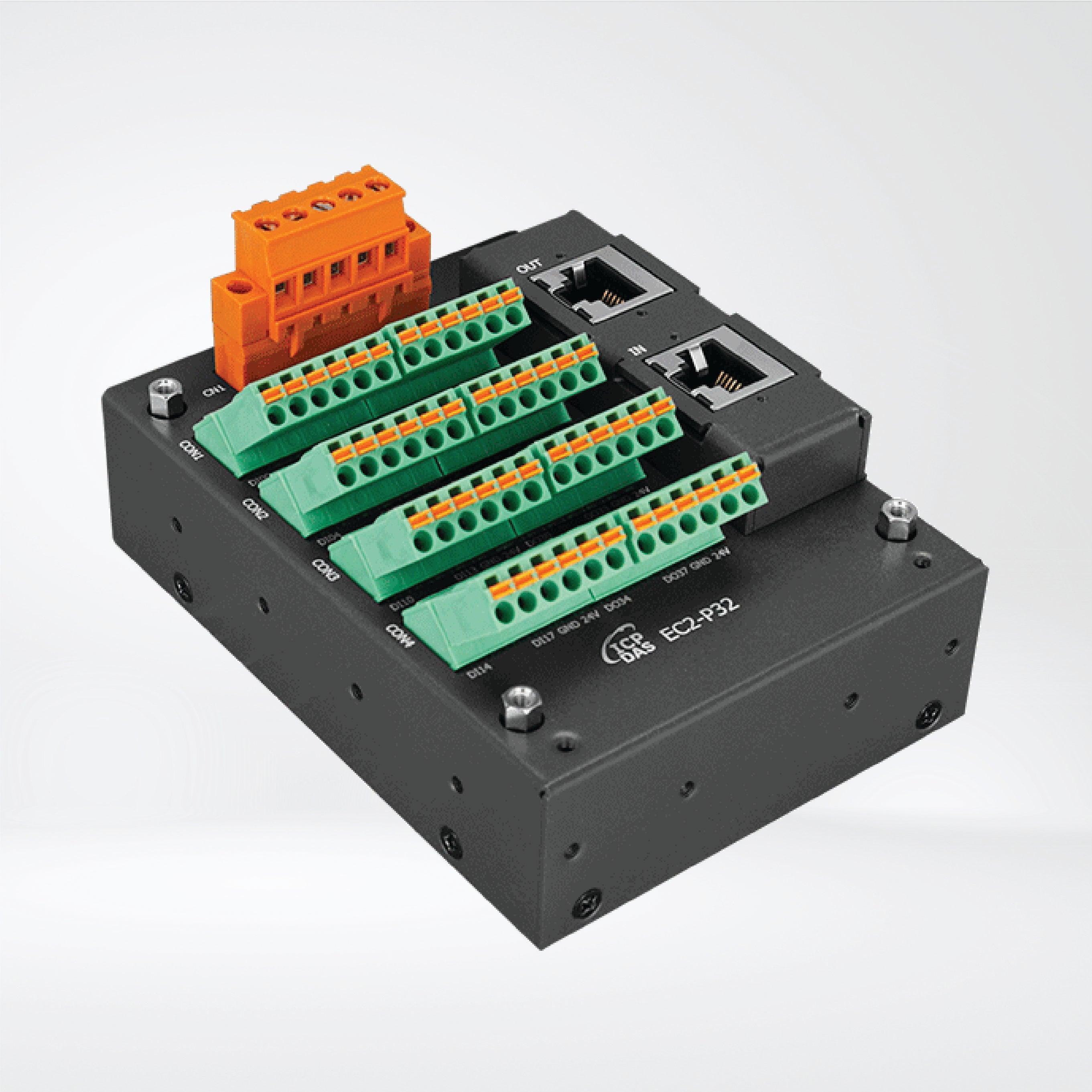 EC2-P32 EtherCAT Slave I/O Module with Isolated 32-channel Digital Inputs - Riverplus