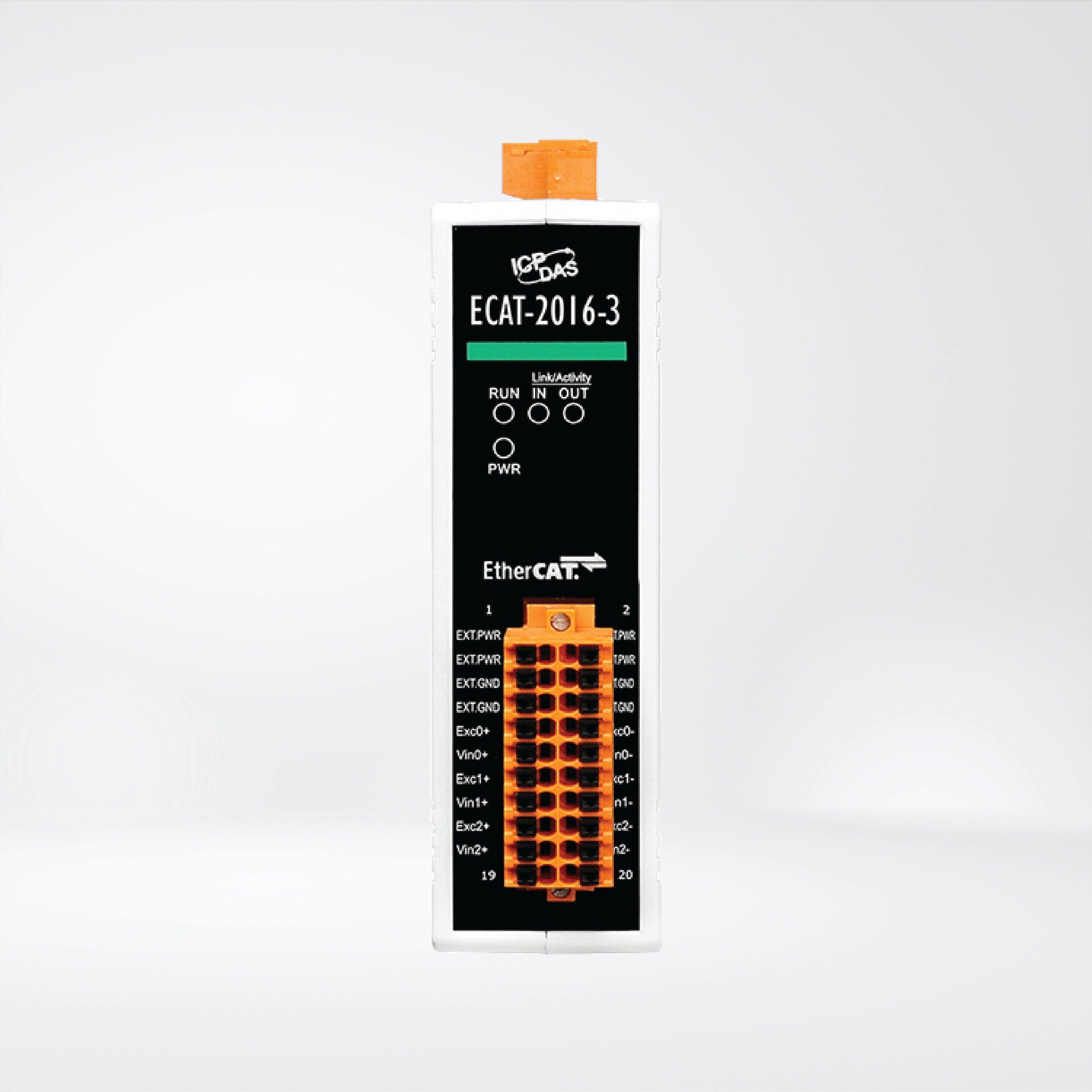 ECAT-2016-3 EtherCAT Slave I/O Module with 16-bit, 3-ch Strain Gauge - Riverplus