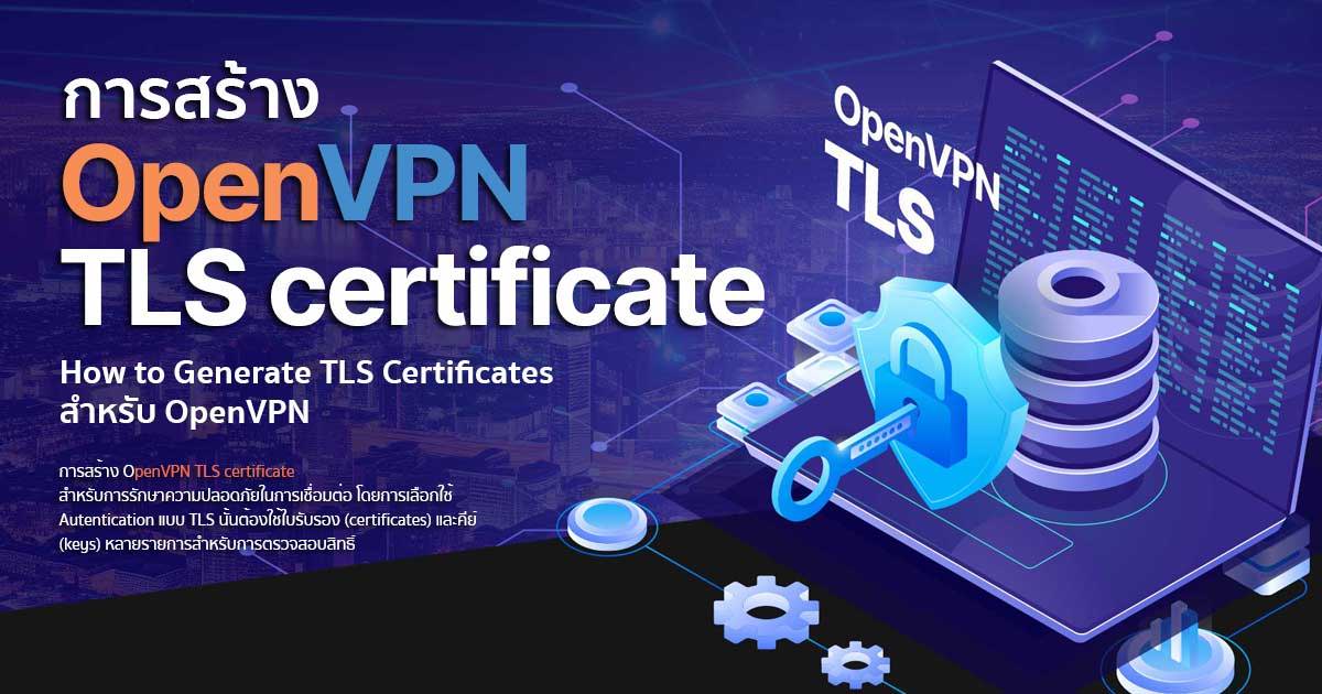 การสร้าง OpenVPN TLS Certificate Generate ในยุค 4.0