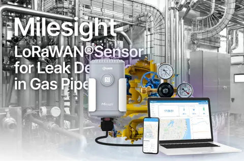 Milesight LoRaWAN Sensor for Leak Detection in Gas Pipe ตรวจจับการรั่วไหลในท่อก๊าซ - Riverplus